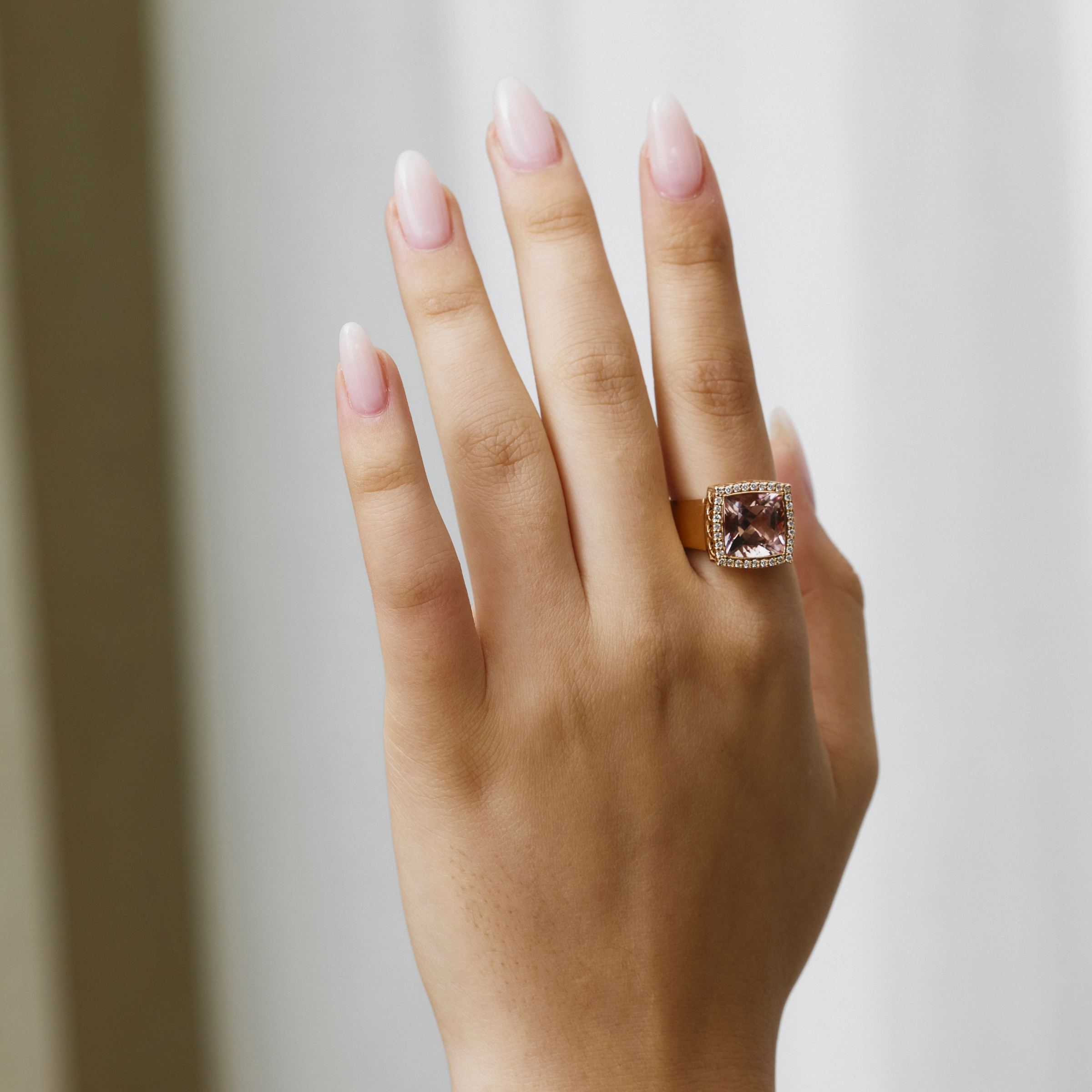 Morganite Dress Ring - Cassandra Mamone