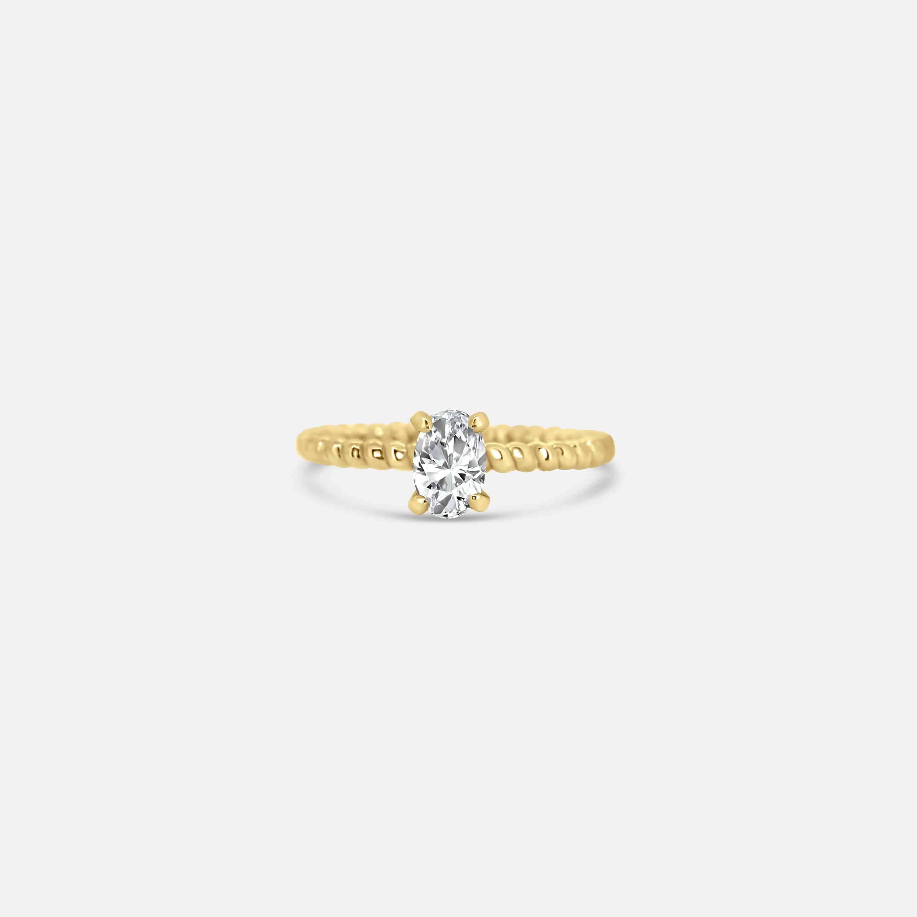 OVAL TWIST ROPE ENGAGEMENT RING