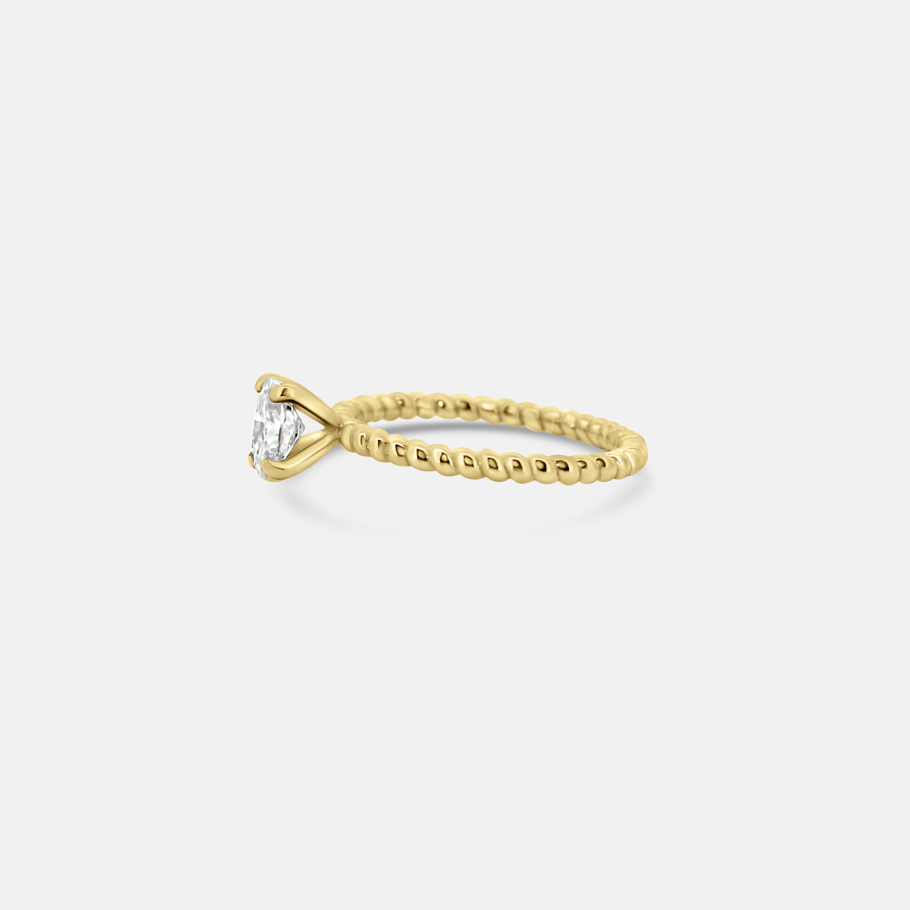 OVAL TWIST ROPE ENGAGEMENT RING