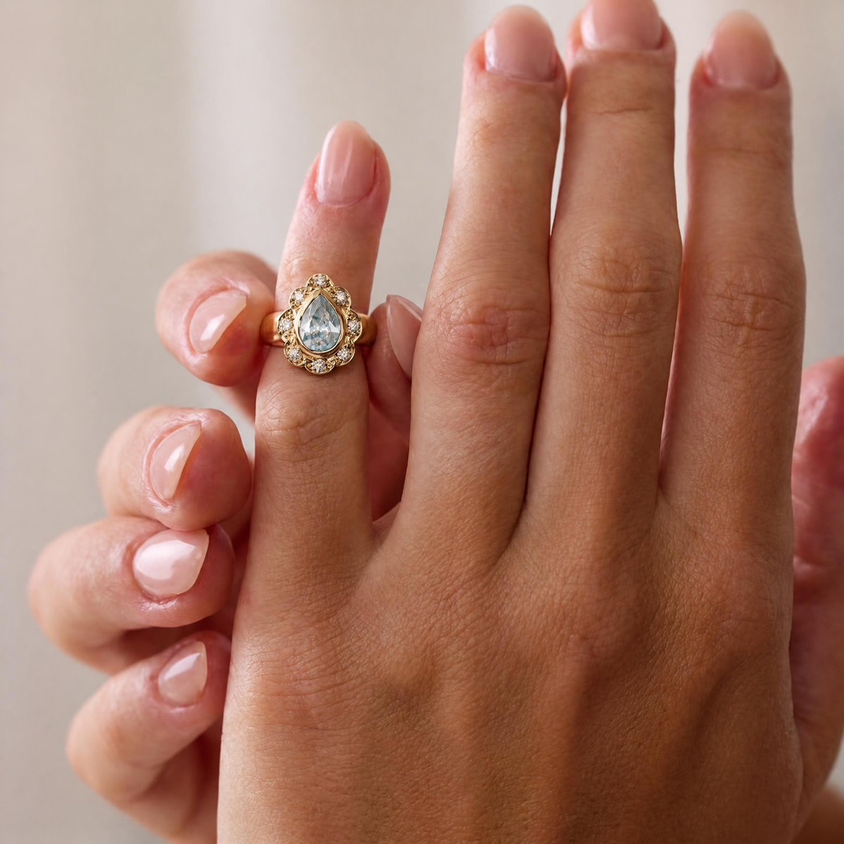 Treasure Gemstone Pinky Ring - Aquamarine