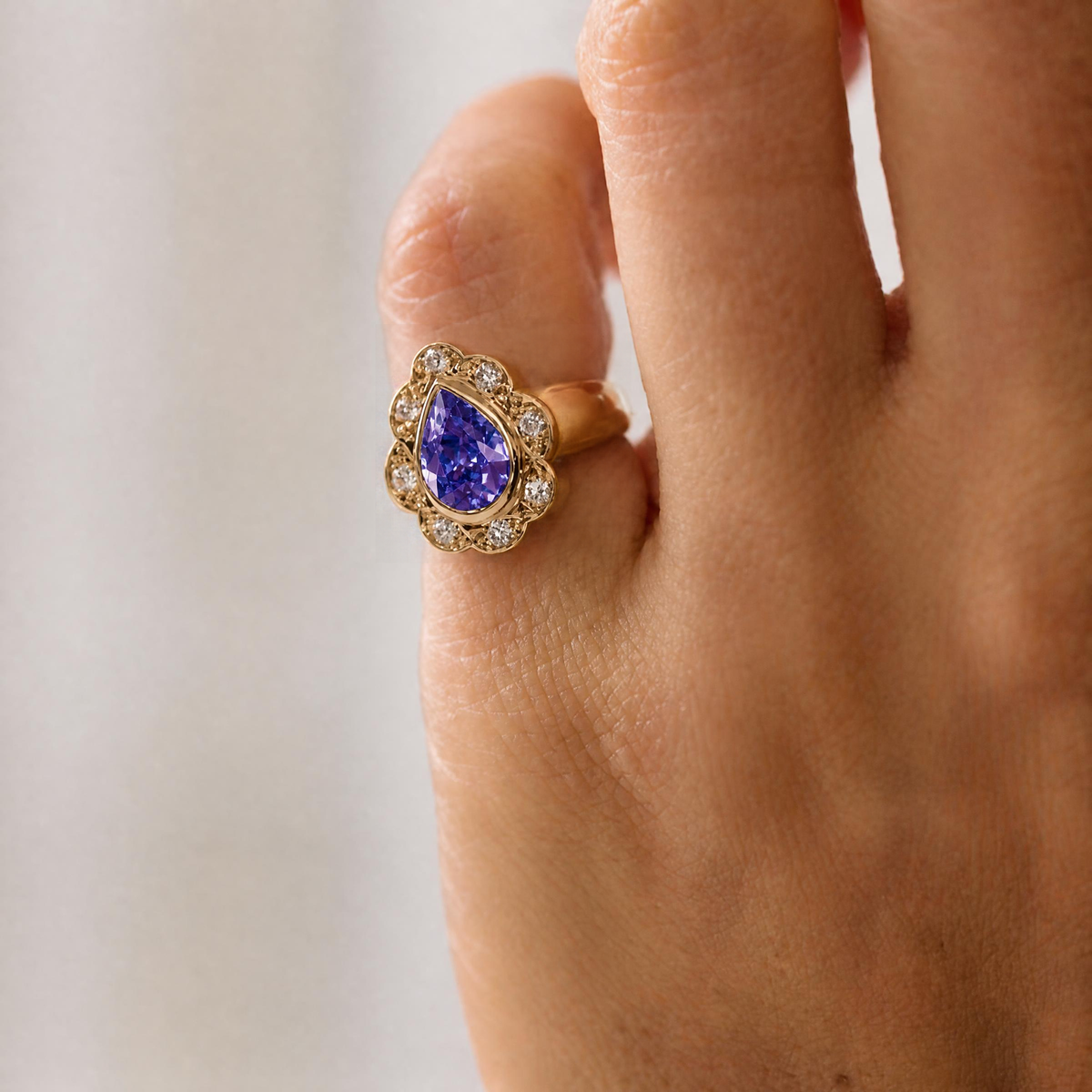 Treasure Gemstone Pinky Ring - Tanzanite