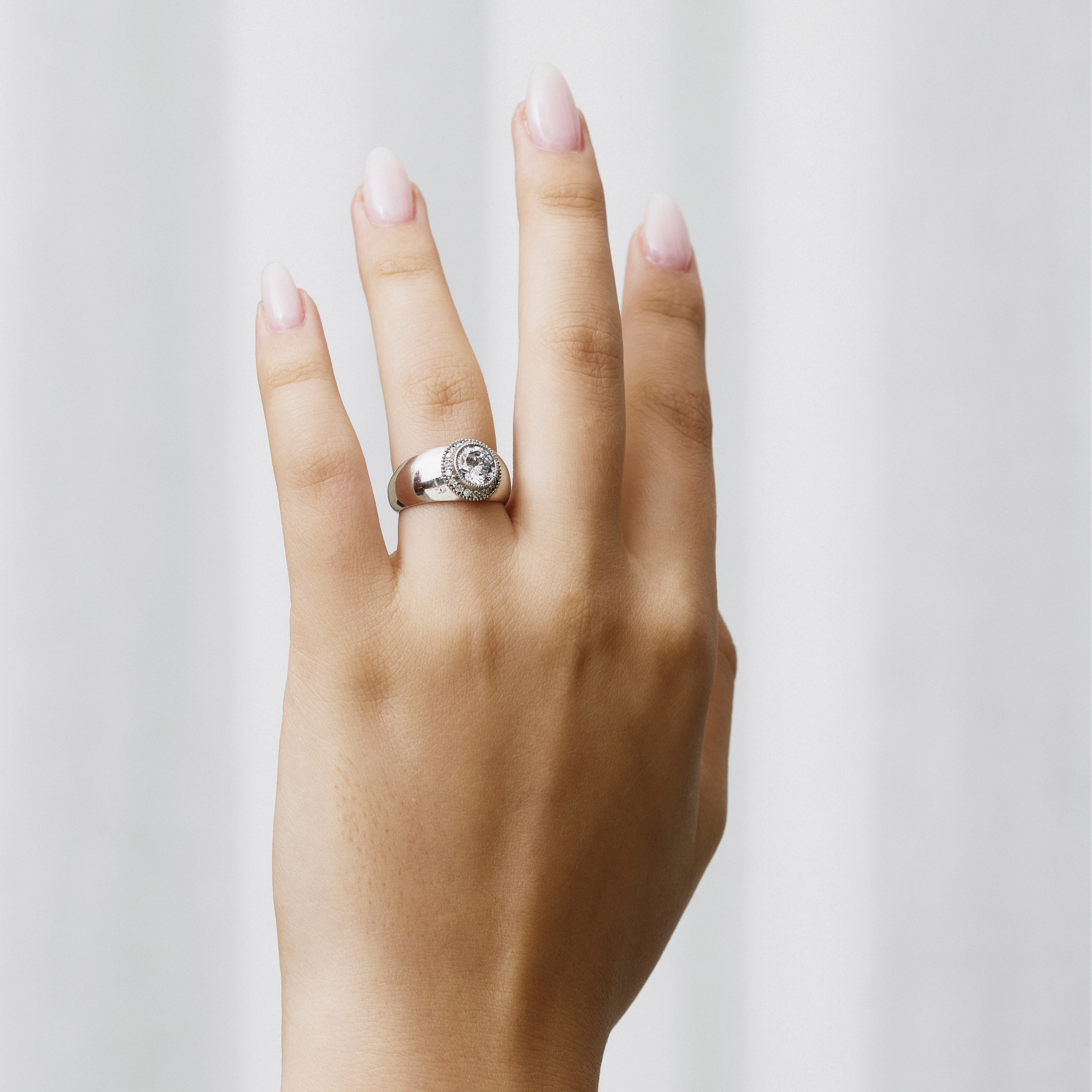 White Beauty Engagement Ring - Cassandra Mamone