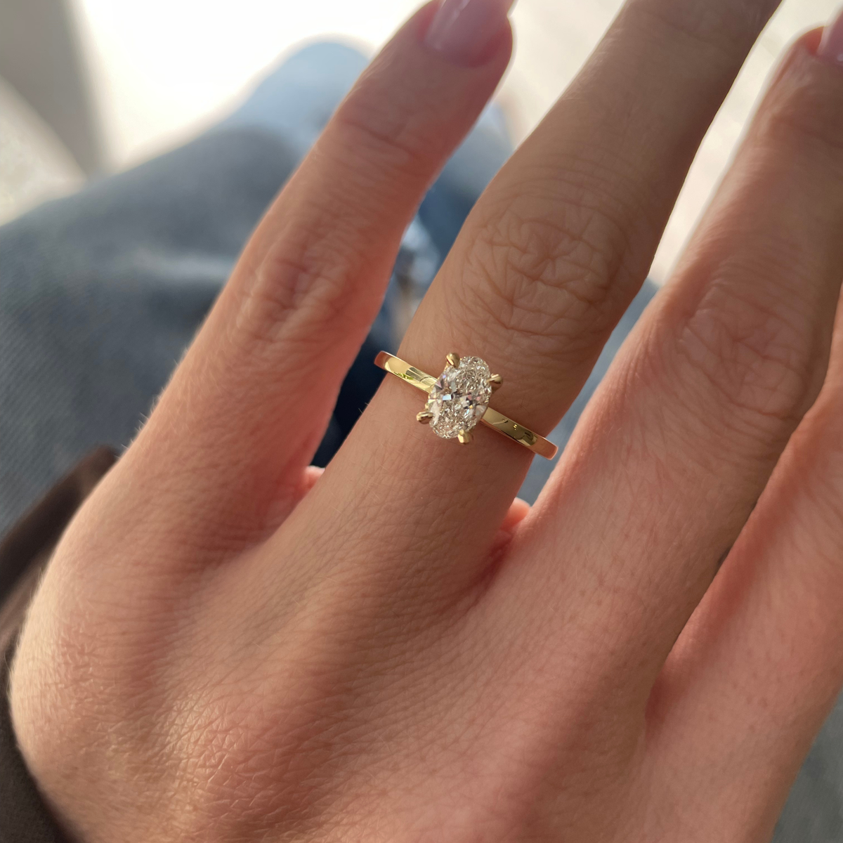 Oval Elegance Engagement Ring