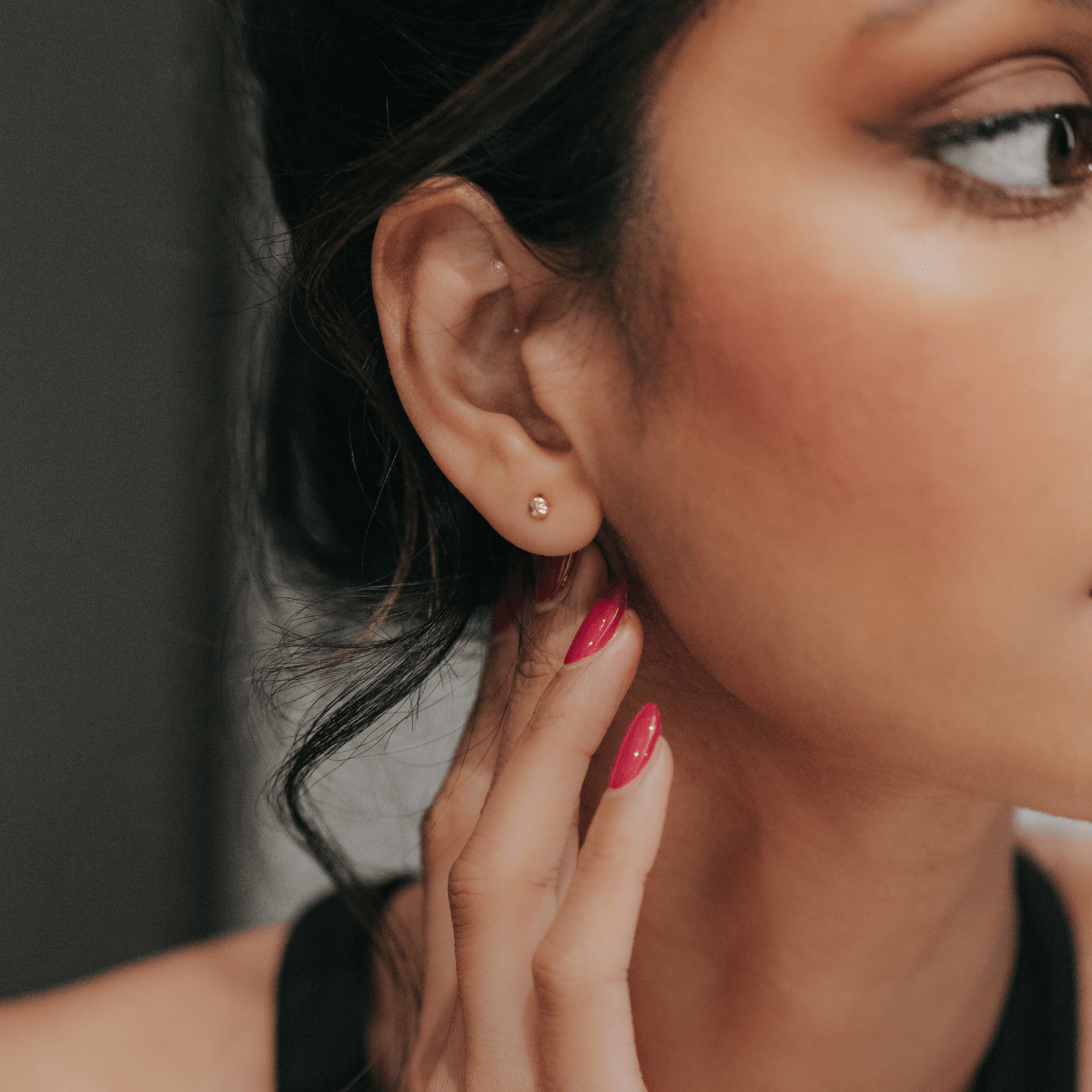 Mini Round Stud Earrings