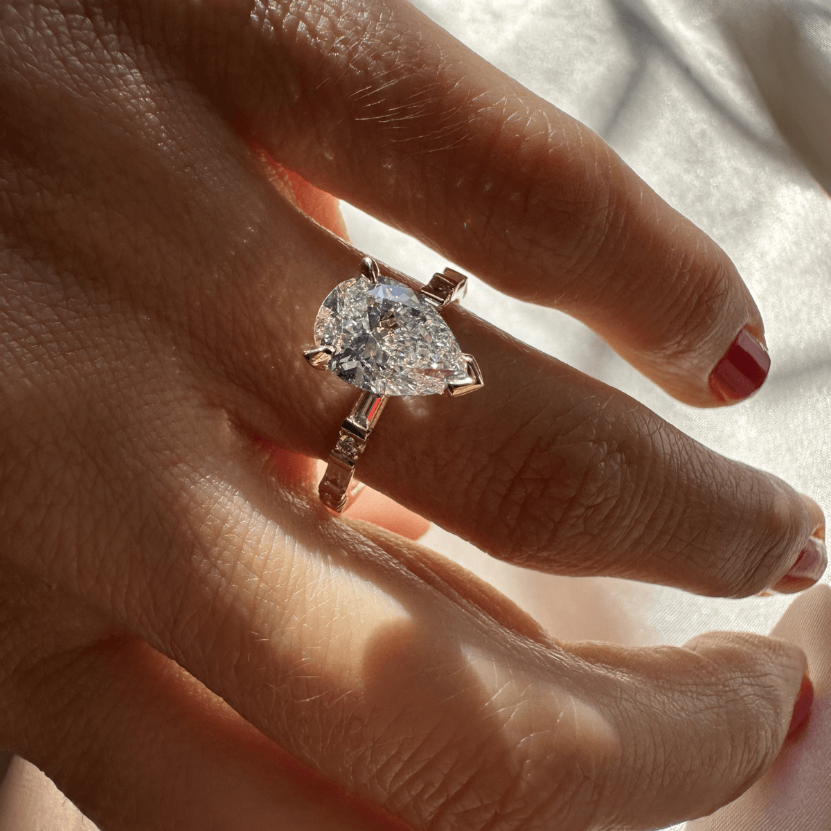 Baguette Pear Diamond Ring - Cassandra Mamone
