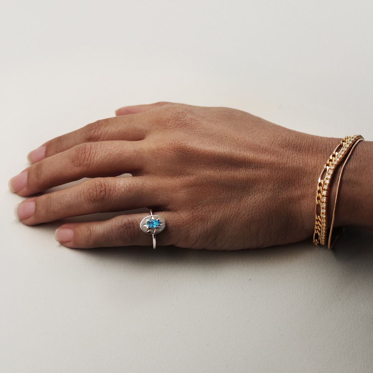 Vega Signet Gemstone Pinky Ring - Cassandra Mamone