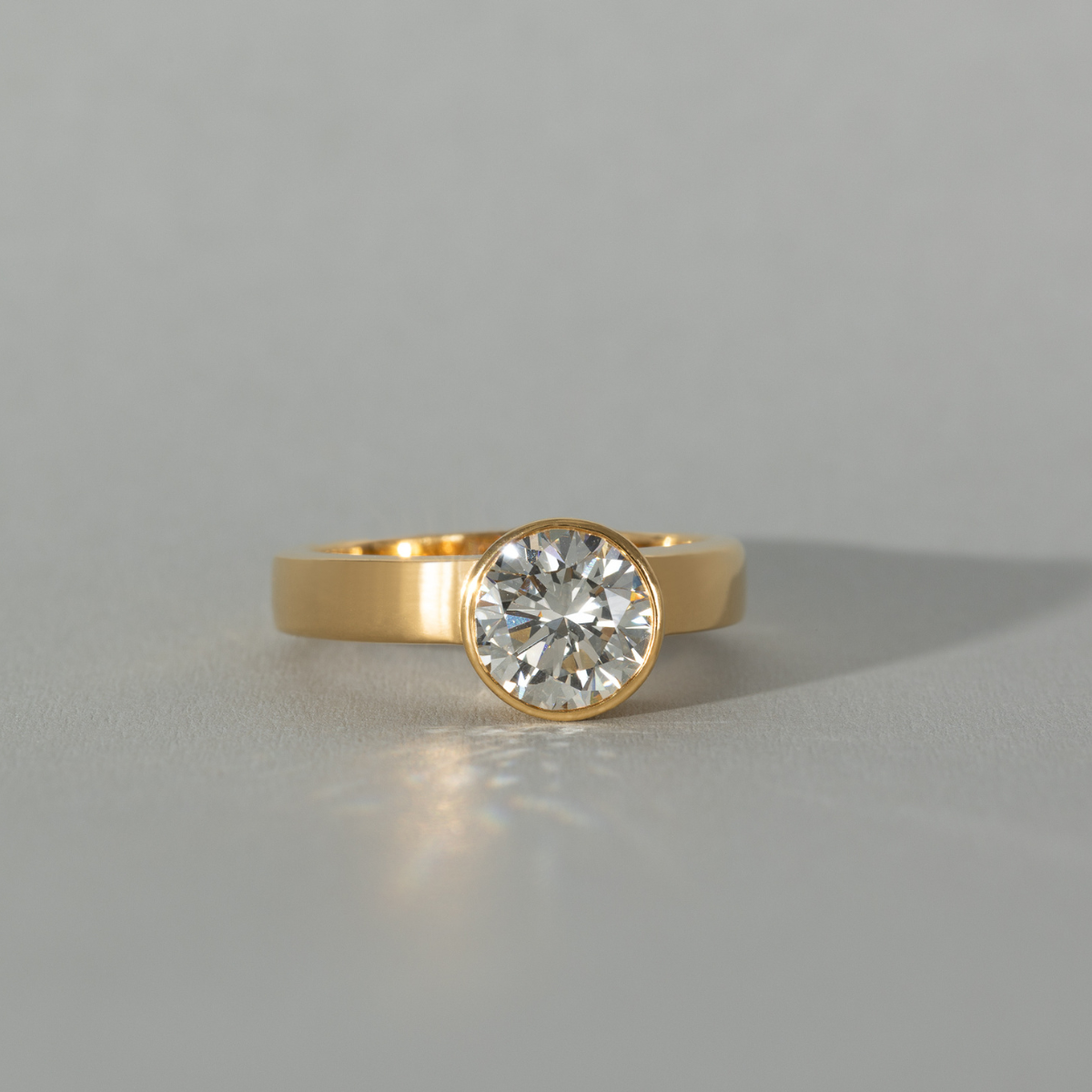 Calla Round Bezel Ring