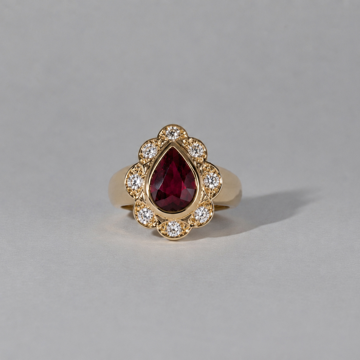 Treasure Gemstone Pinky Ring - Garnet