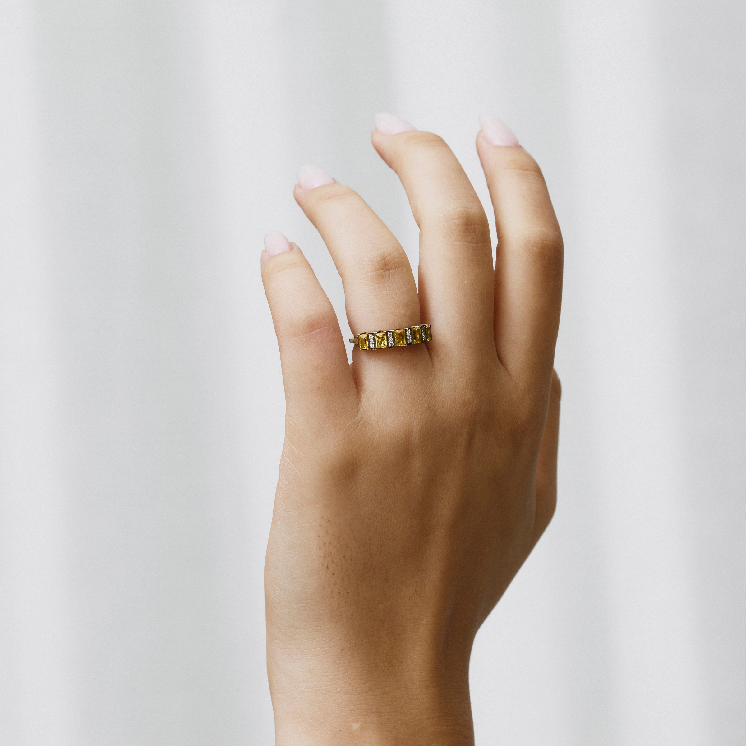 Classic Eternity Yellow Sapphire Ring