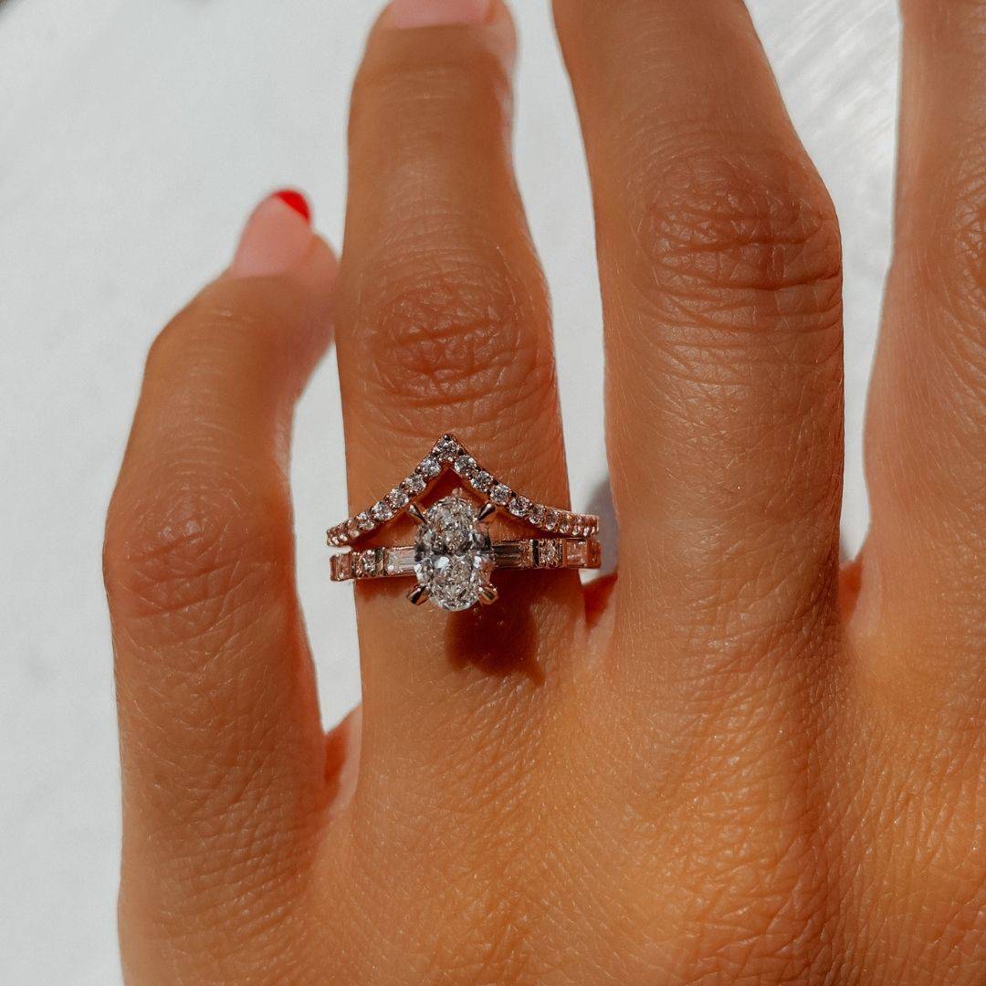 Baguette Oval Diamond Ring