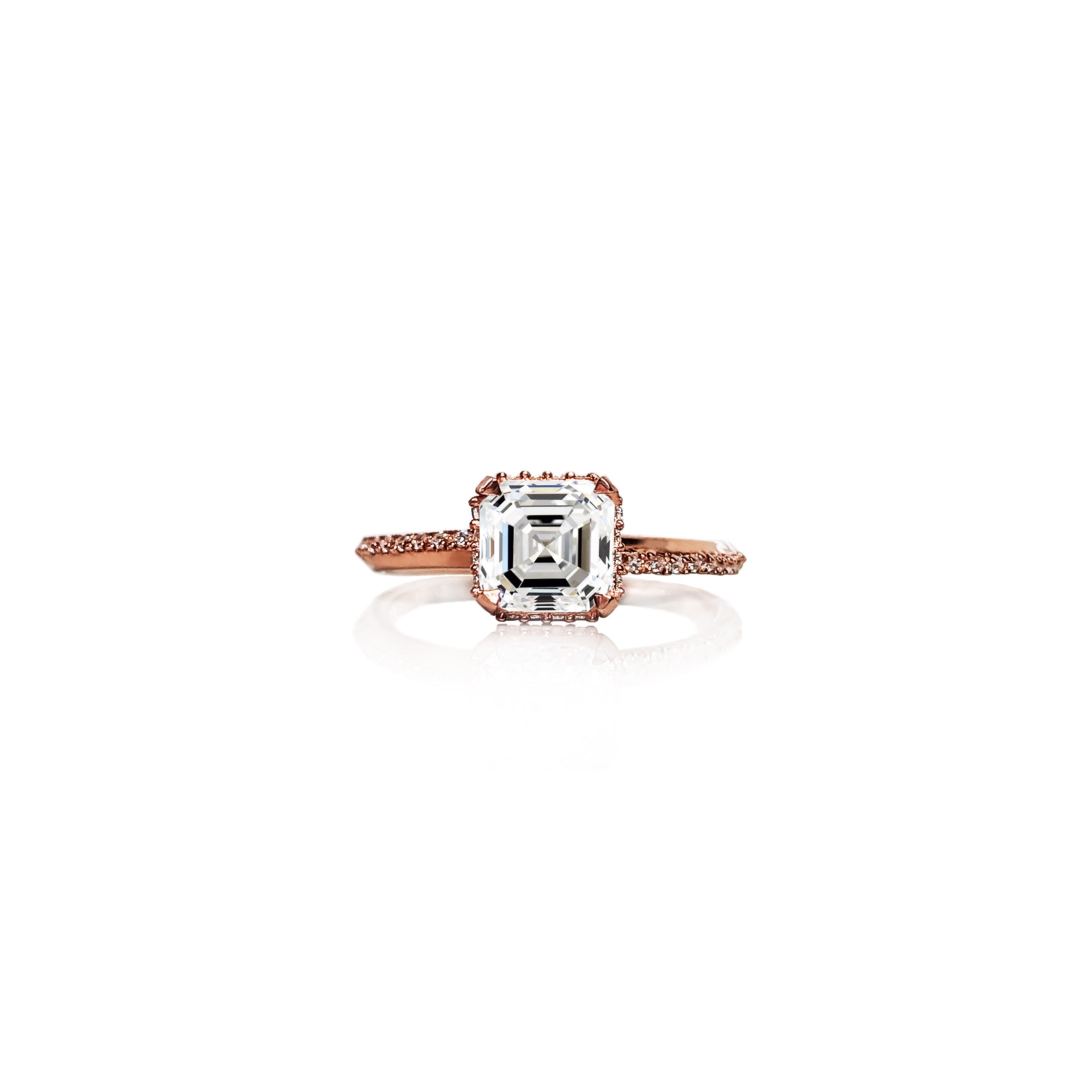 Asscher Vino Engagement Ring