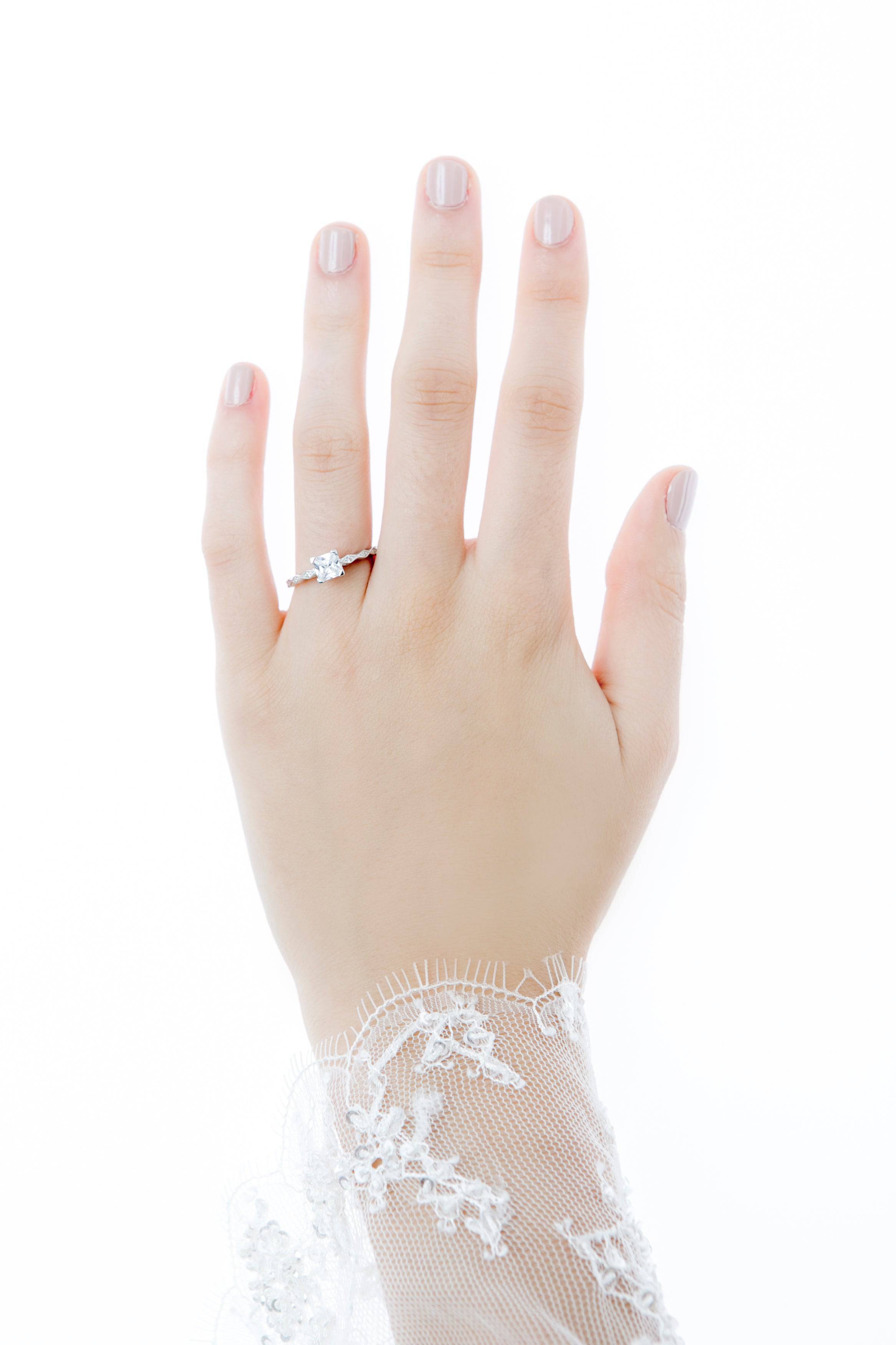 Asscher Diamond Engagement Ring