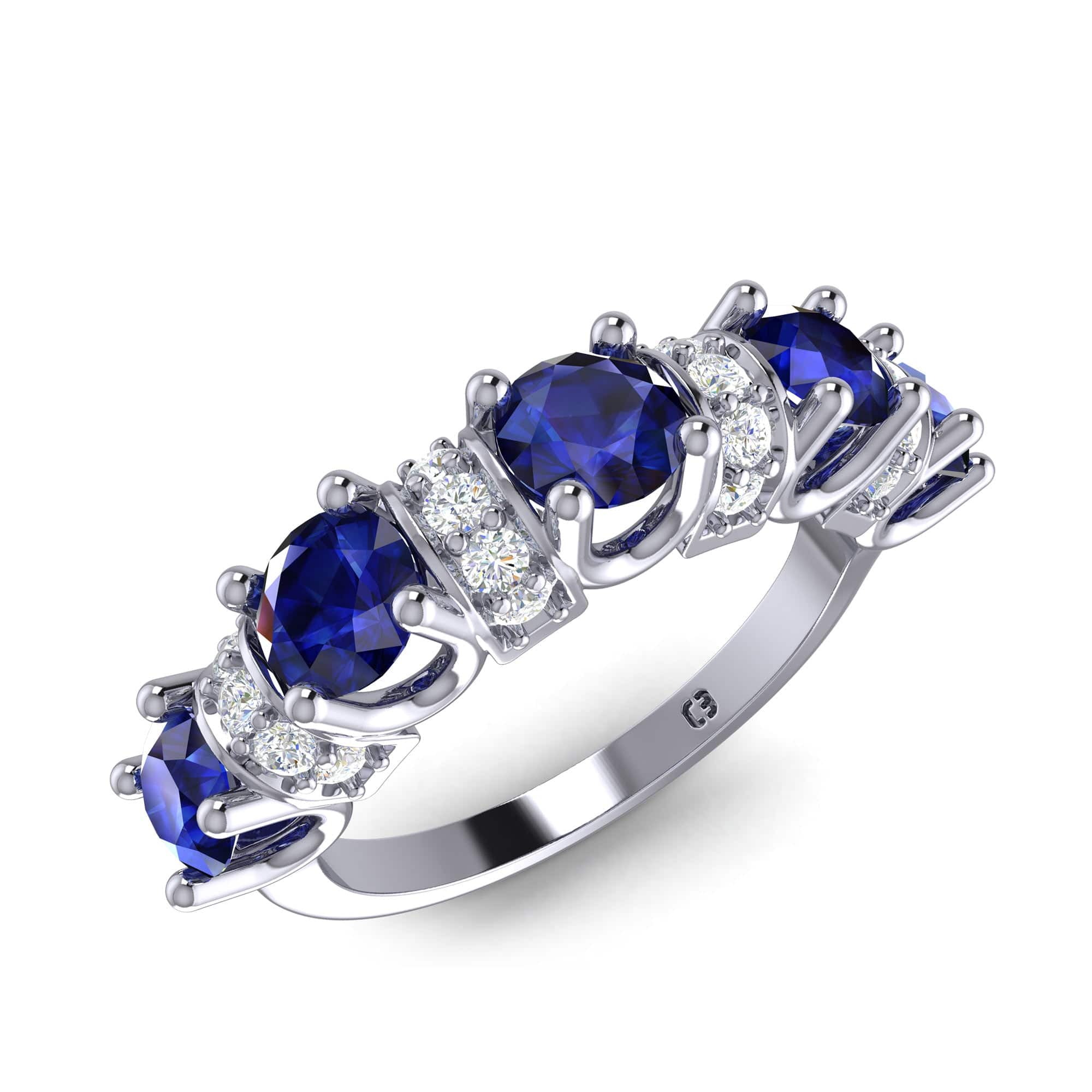 Brilliant Eternity Sapphire Ring