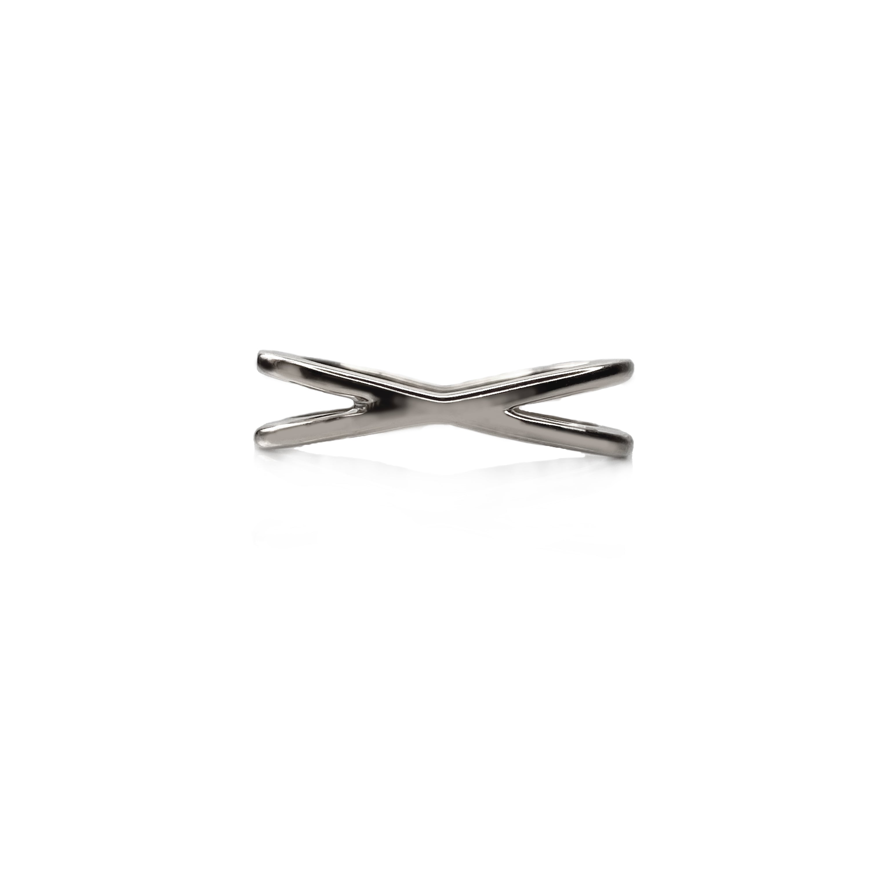 DOUBLE DIAMOND CROSSOVER RING