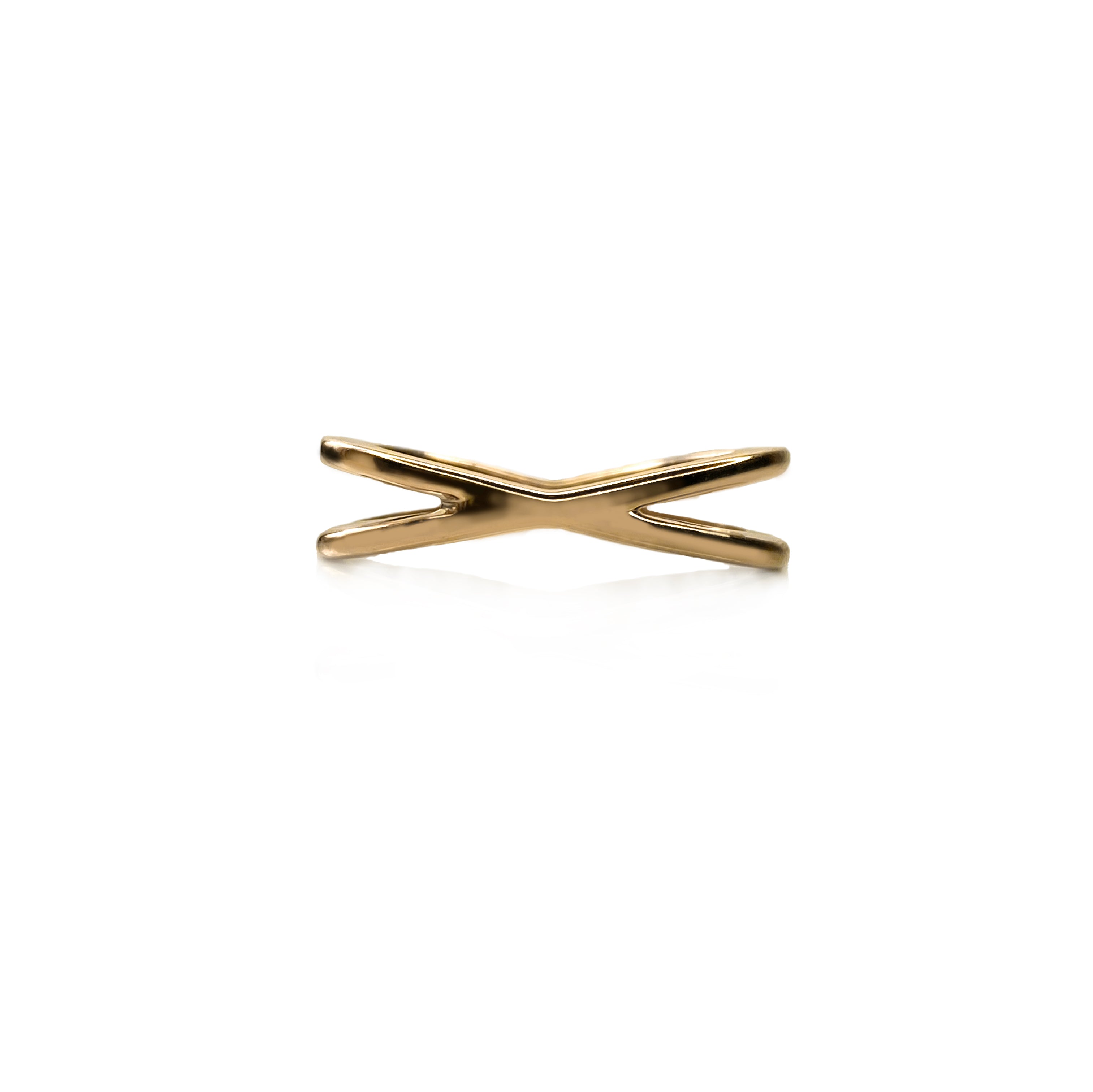 DOUBLE DIAMOND CROSSOVER RING