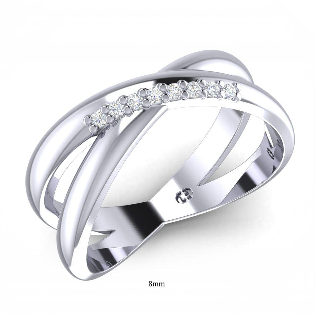Diamond Crossover Ring