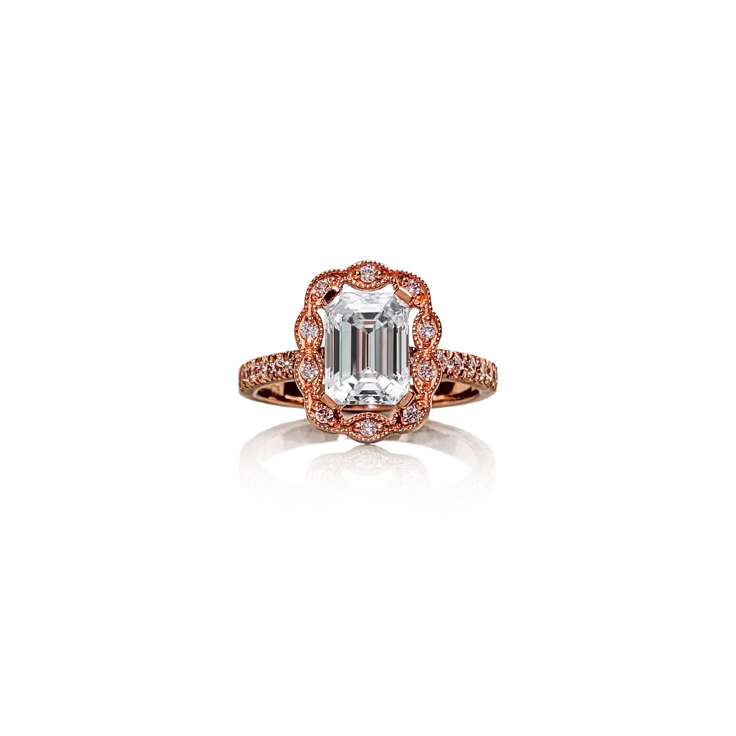 Emerald Leaf Ring