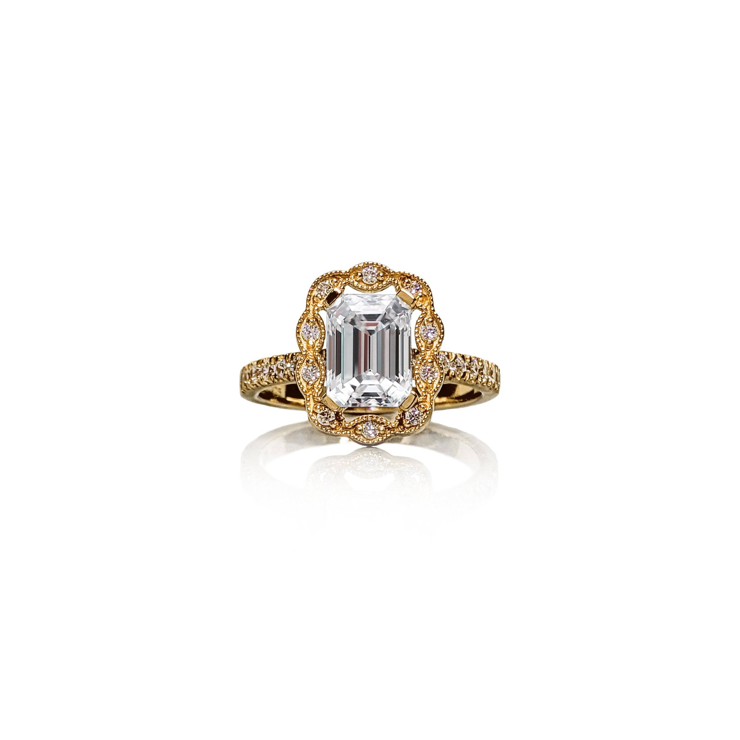Emerald Leaf Ring