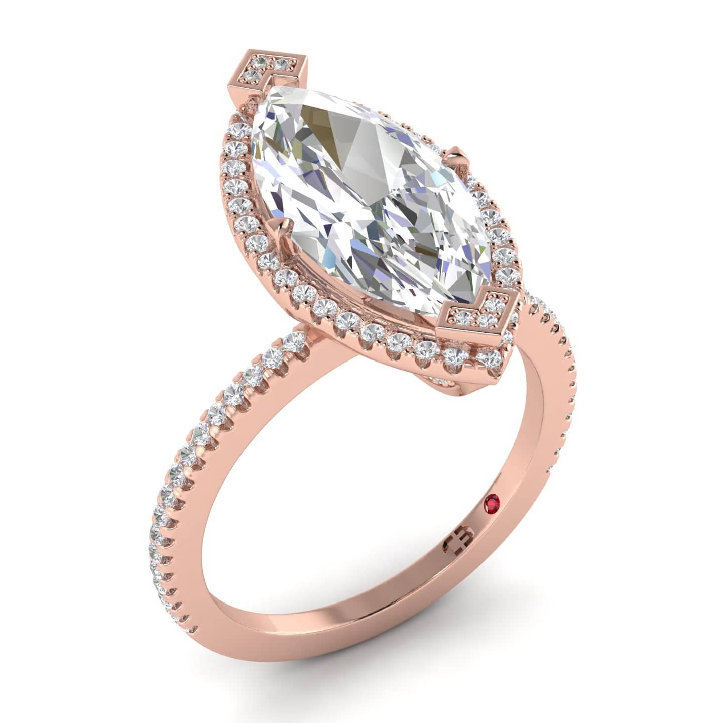 Fine Rose Engagement Ring