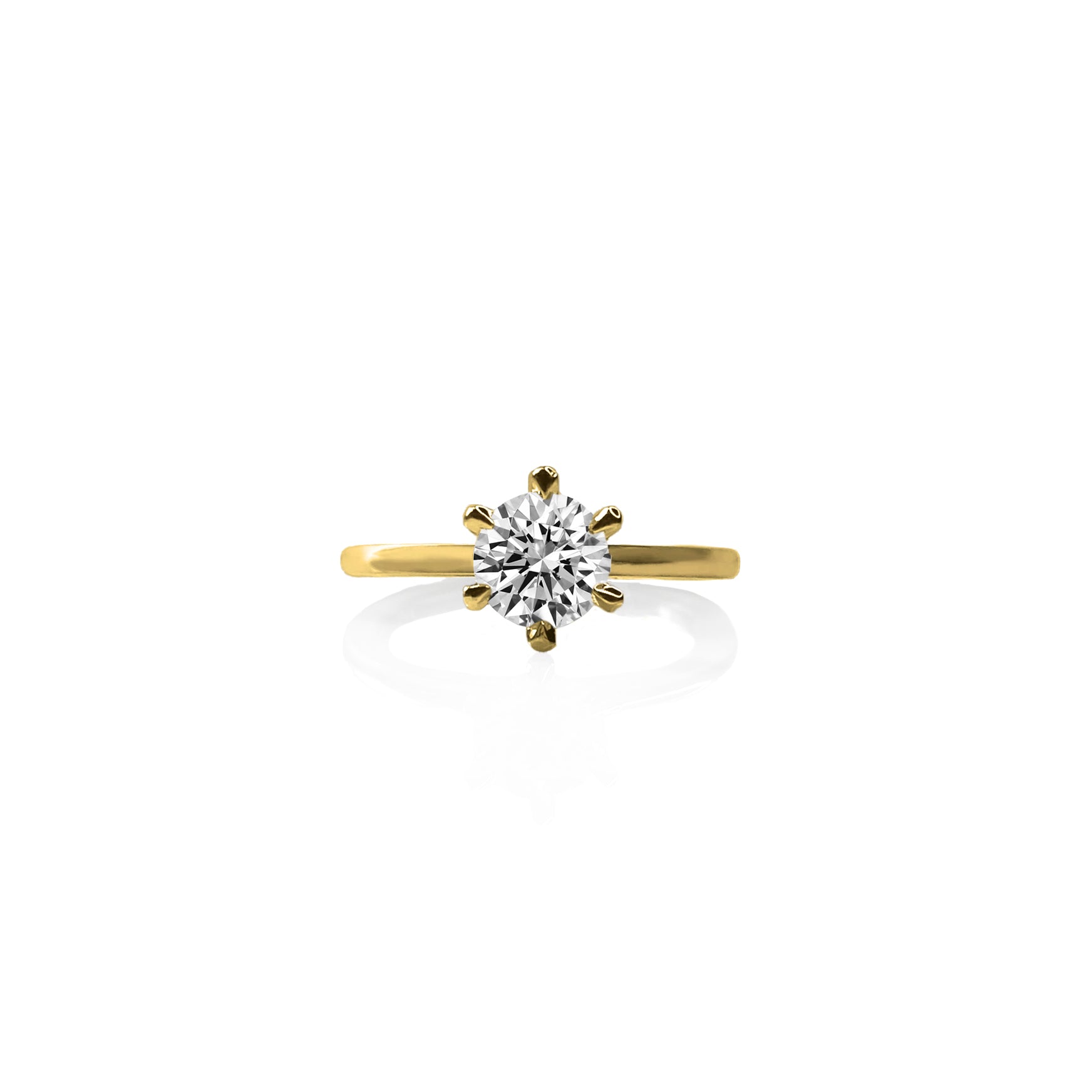 Gigi Round Brilliant Engagement Ring - Cassandra Mamone