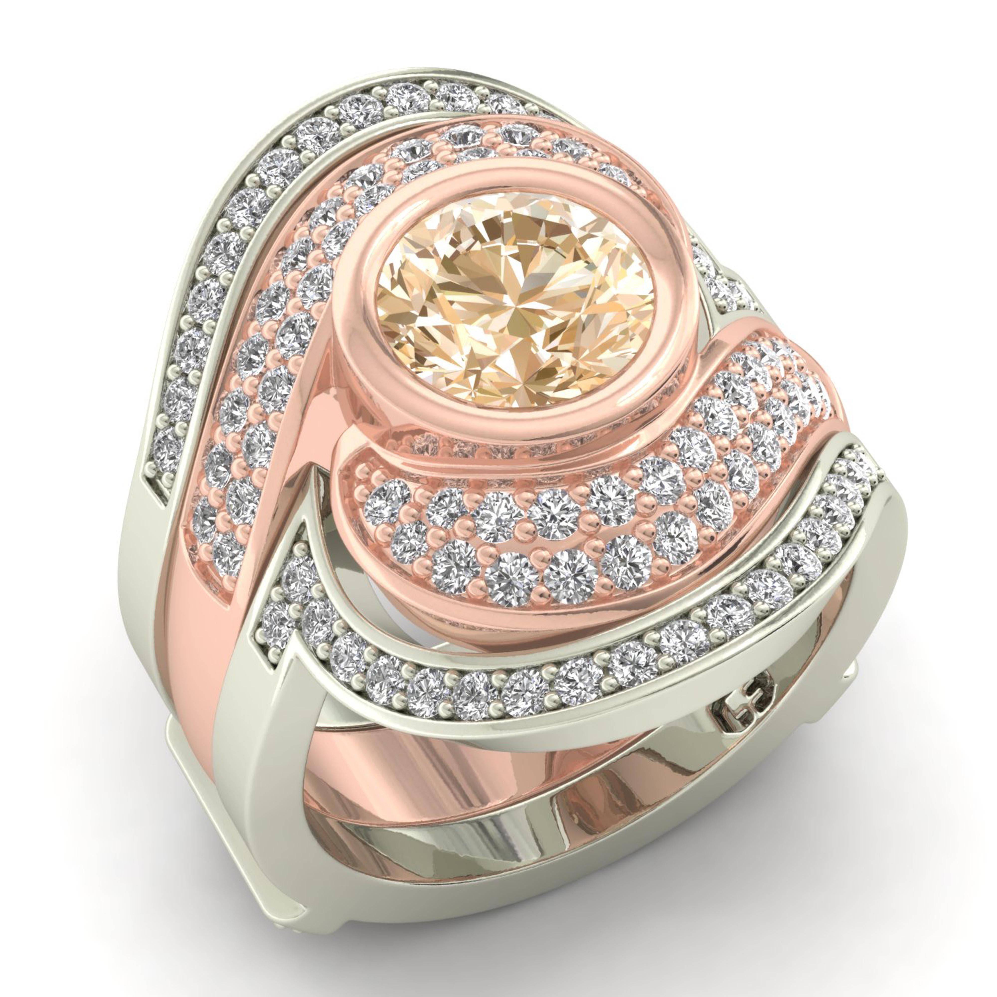 Heat Swirl Engagement Ring - Cassandra Mamone