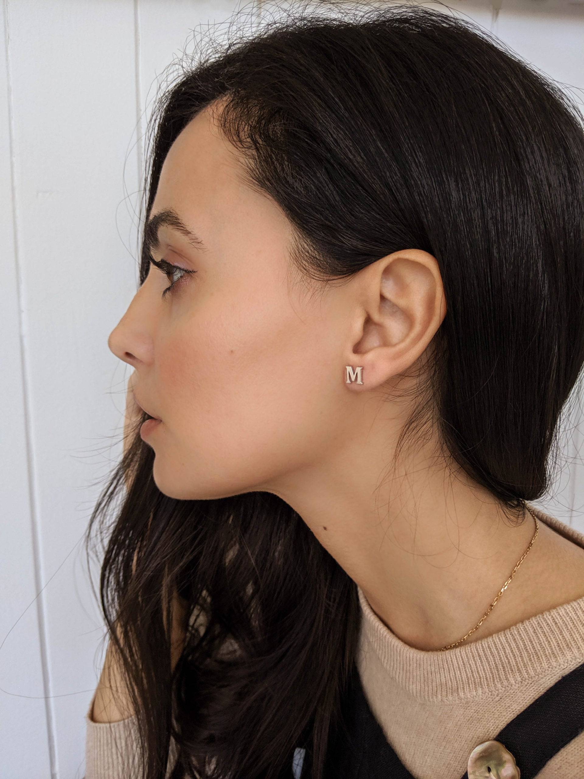 Initial Earrings
