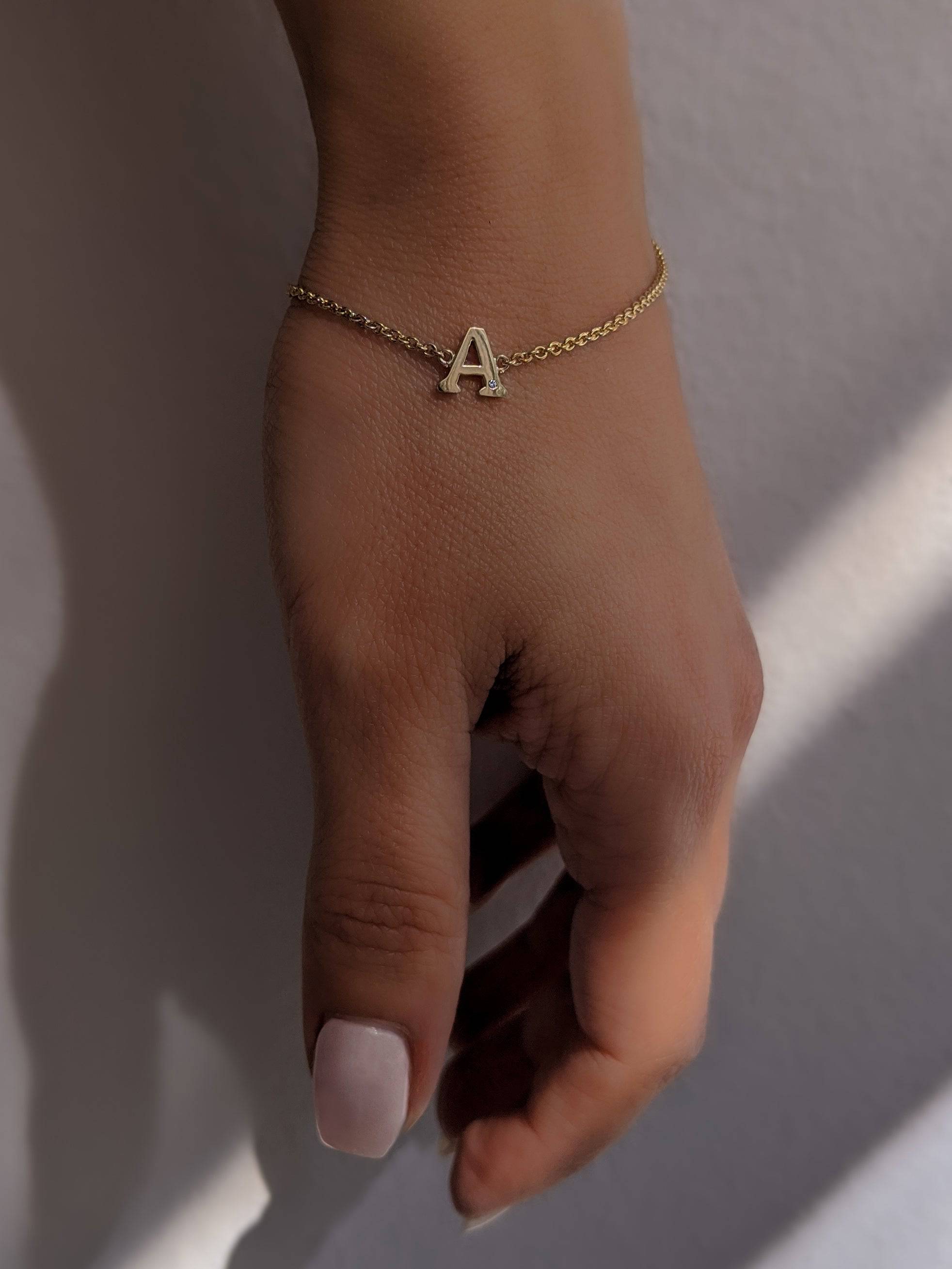 Gold Initial Bracelet