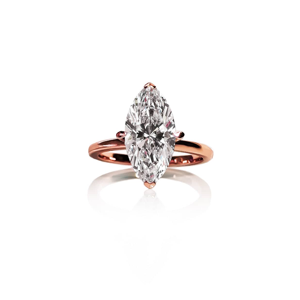 Marquise Tulip Engagement Ring