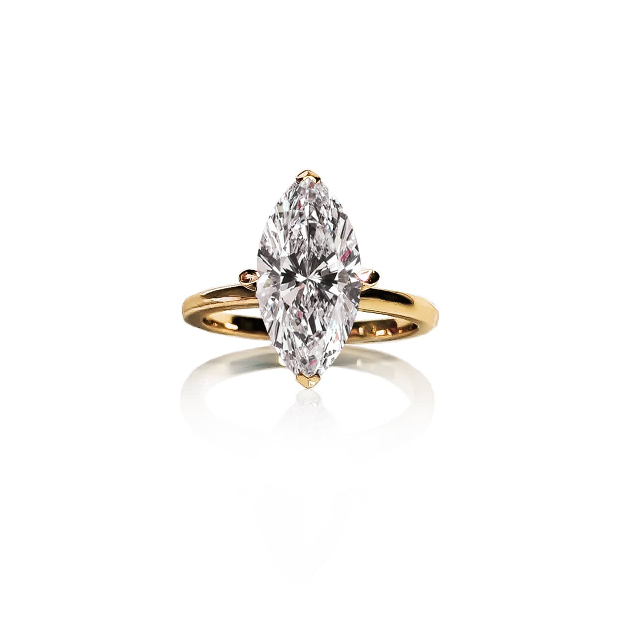 Marquise Tulip Engagement Ring