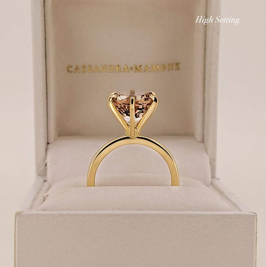 Morganite Gigi Round Brilliant Ring
