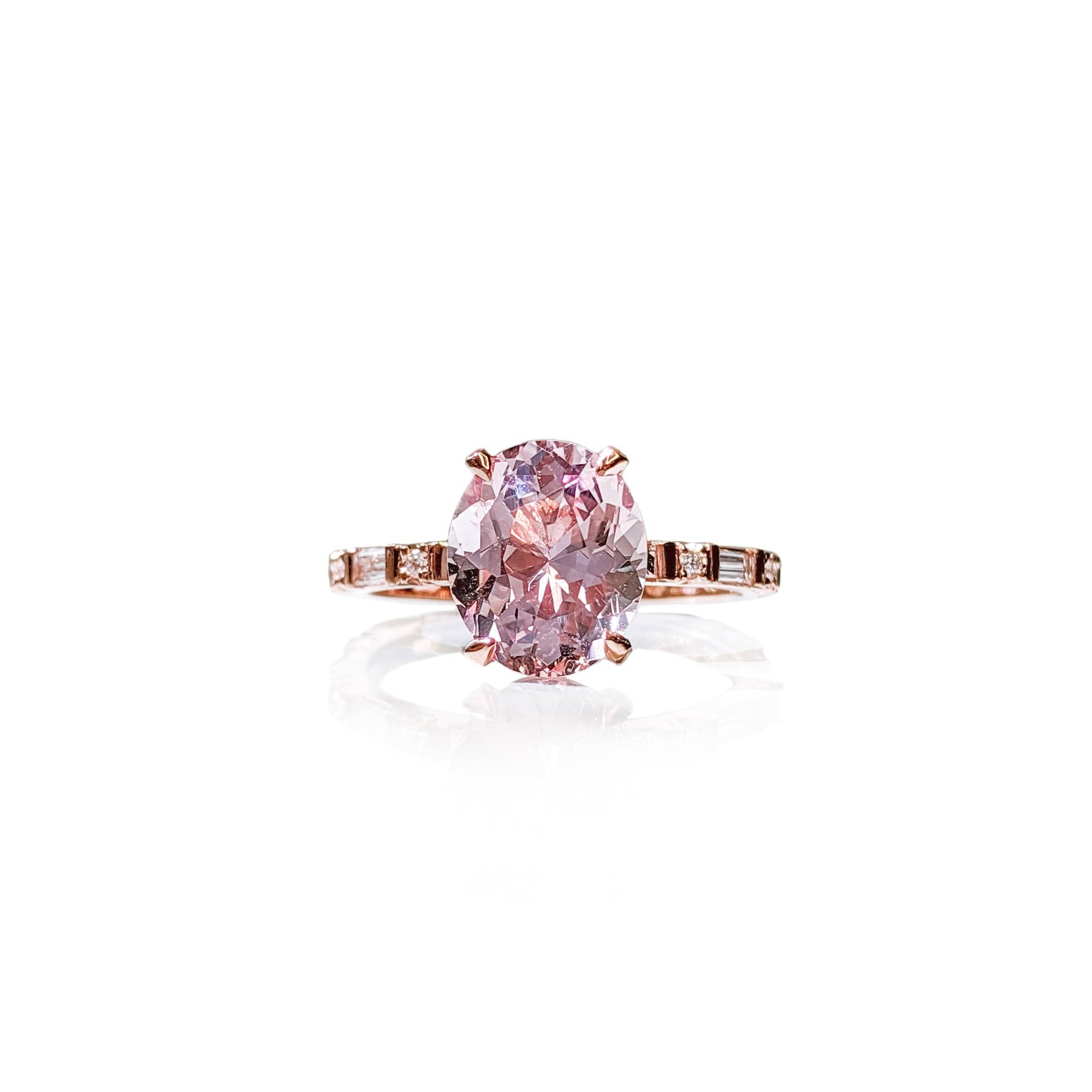 Morganite oval store engagement ring