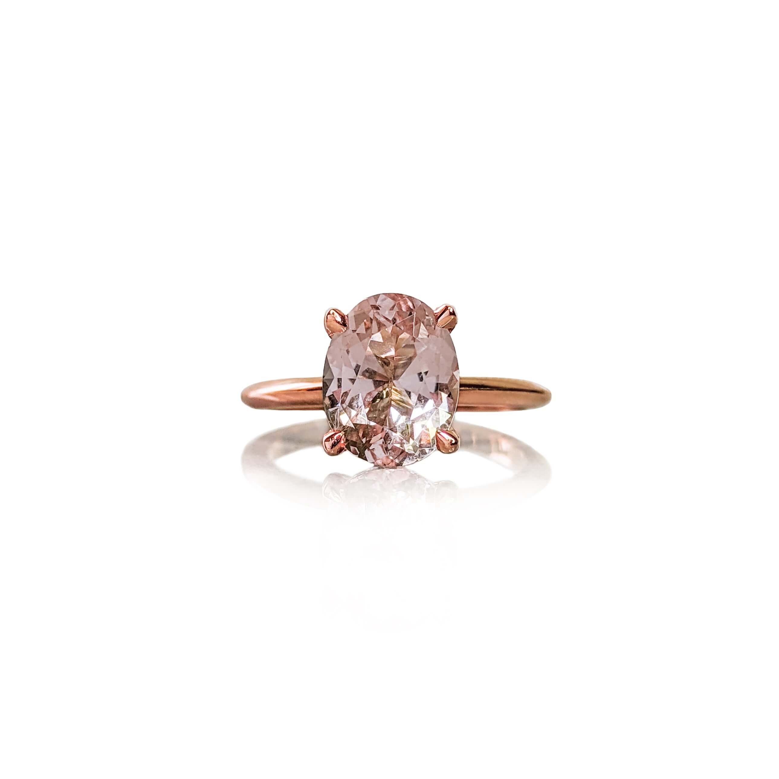 Morganite Oval Elegance Ring - Cassandra Mamone