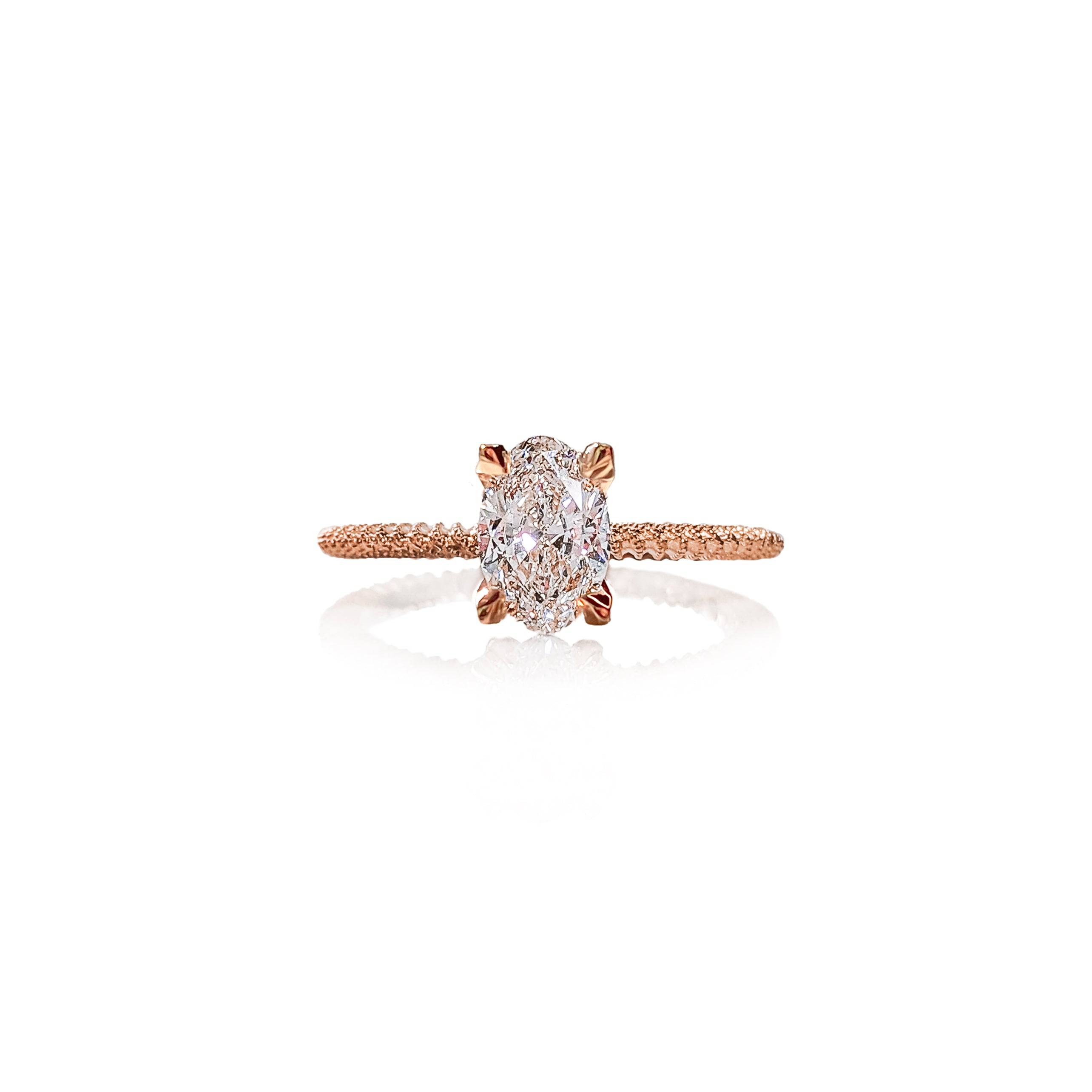 Oval Perlina Engagement Ring