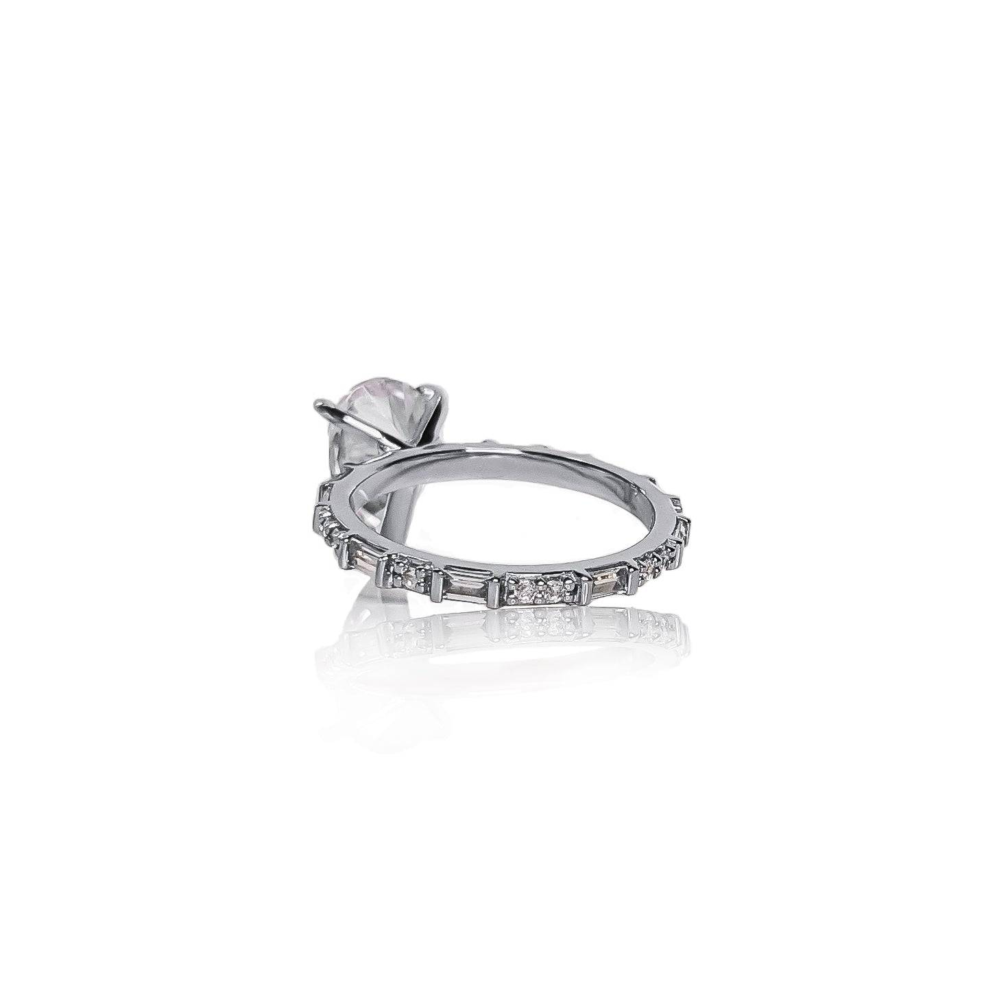 Baguette Pear Diamond Ring - Cassandra Mamone
