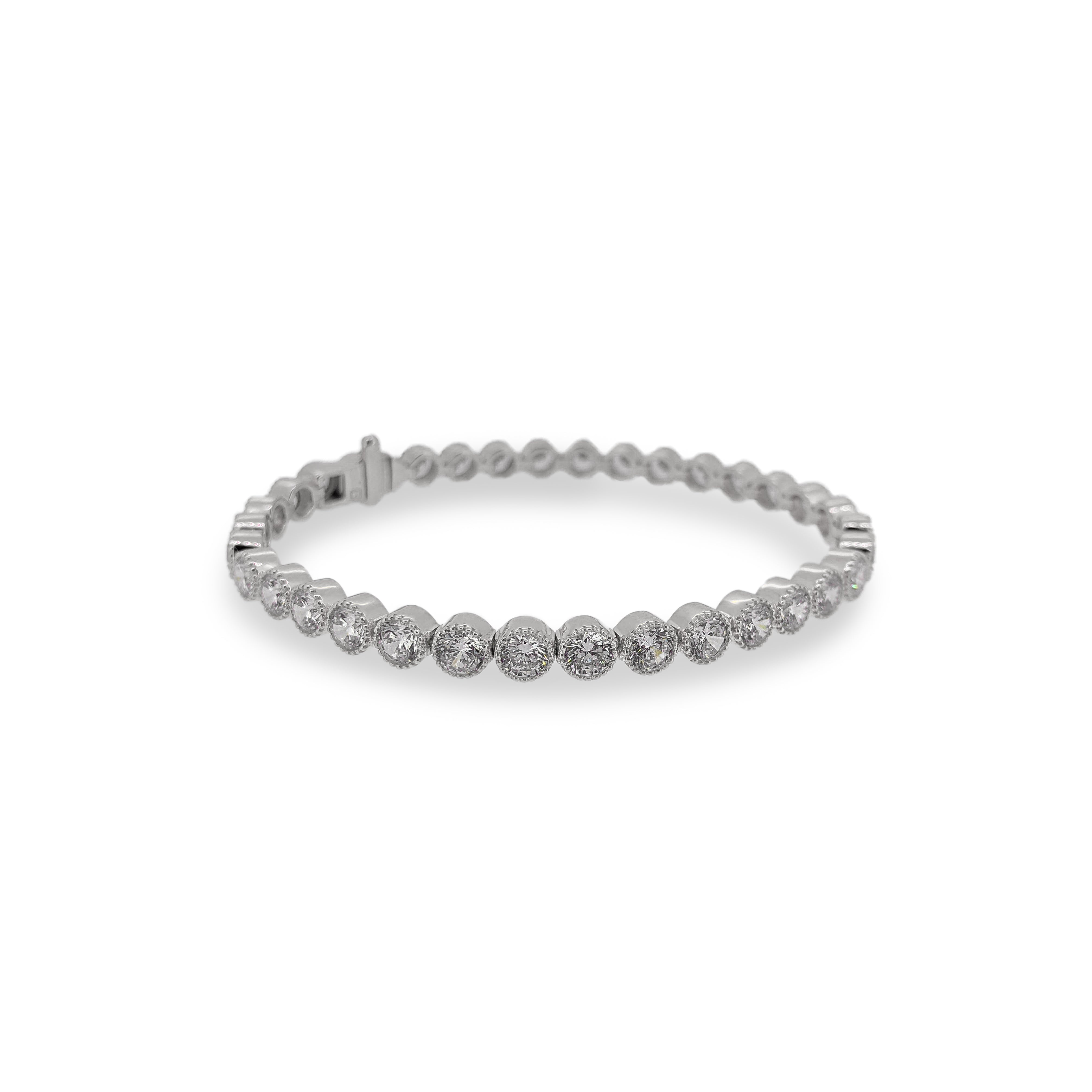 Bezel Set Tennis Bracelet