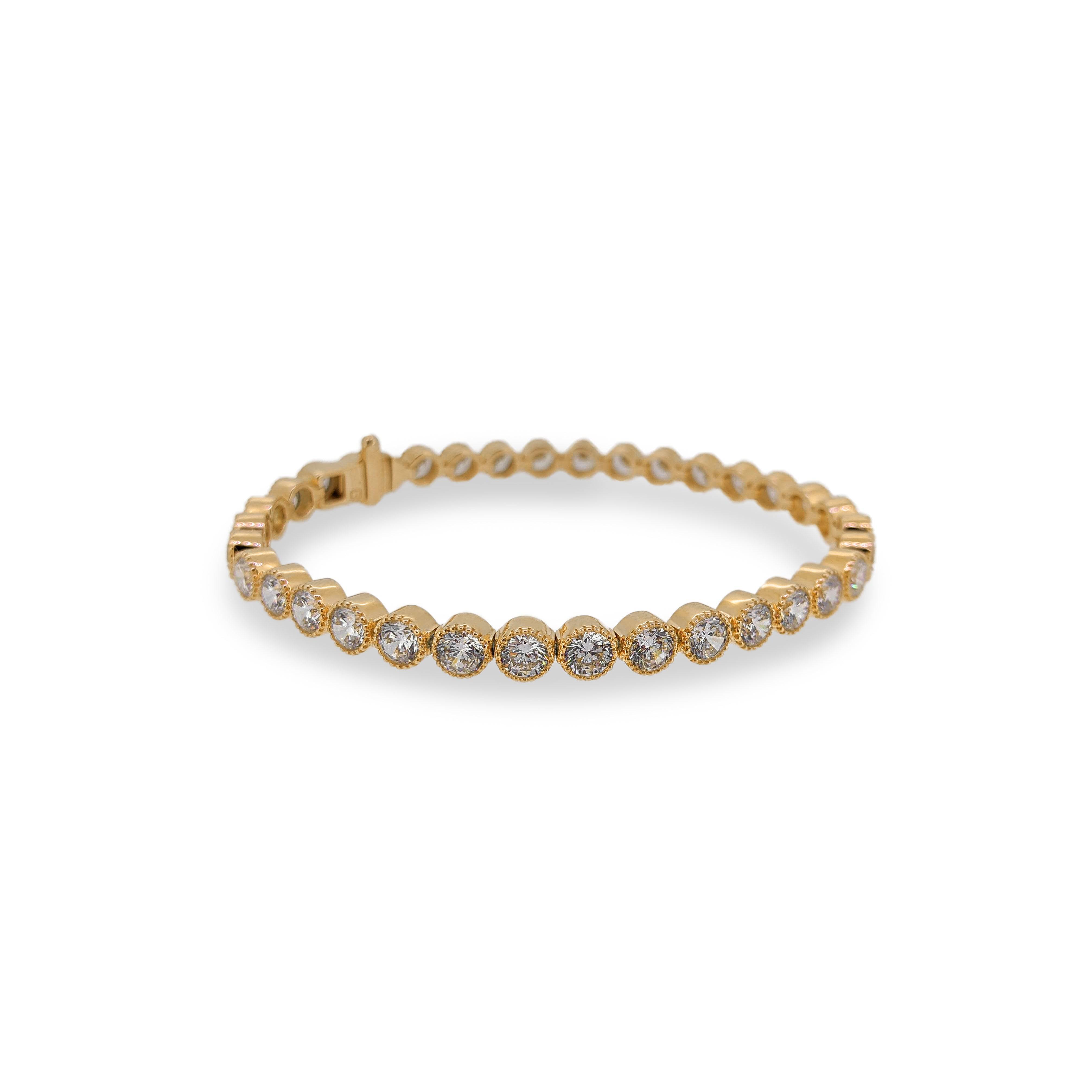 Bezel Set Tennis Bracelet