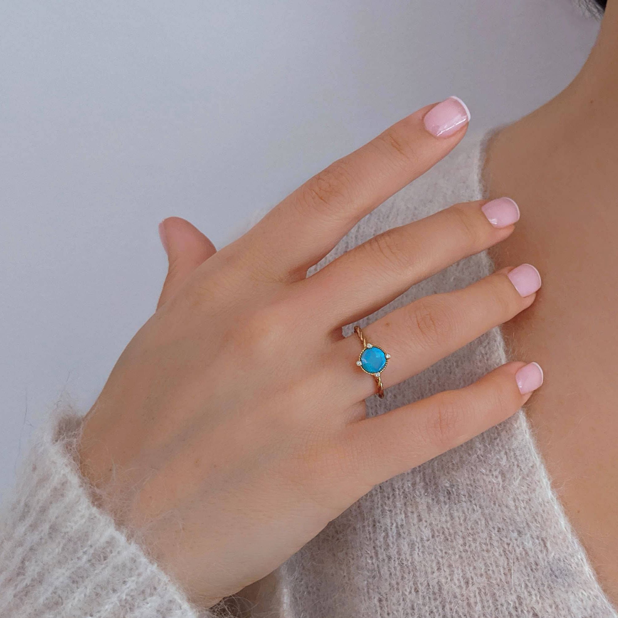 Twisted Opal Ring