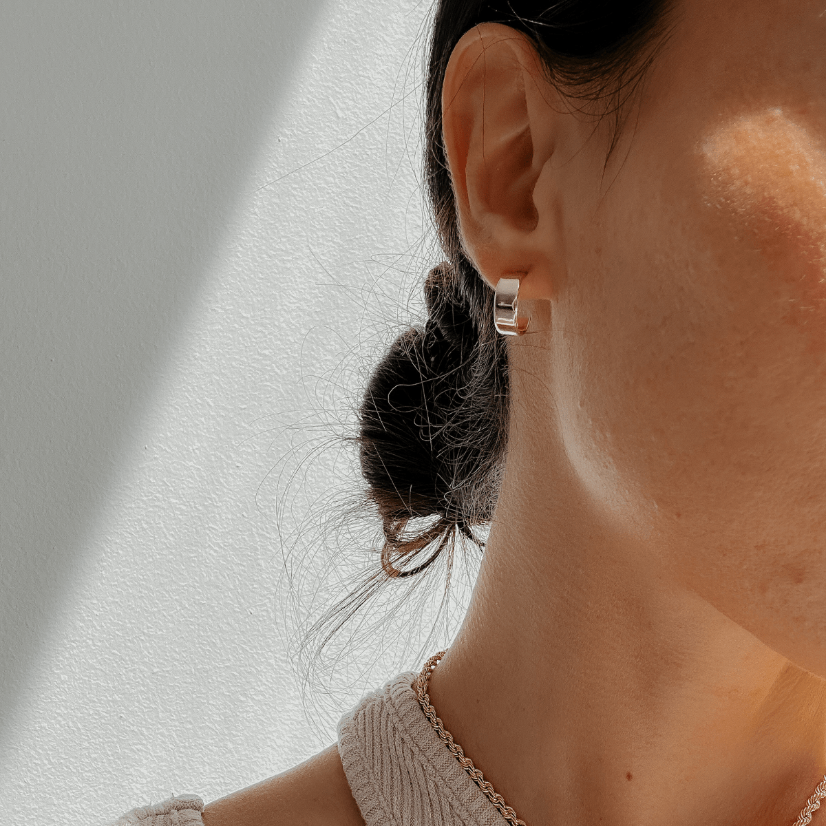 Flat Hoop Studs