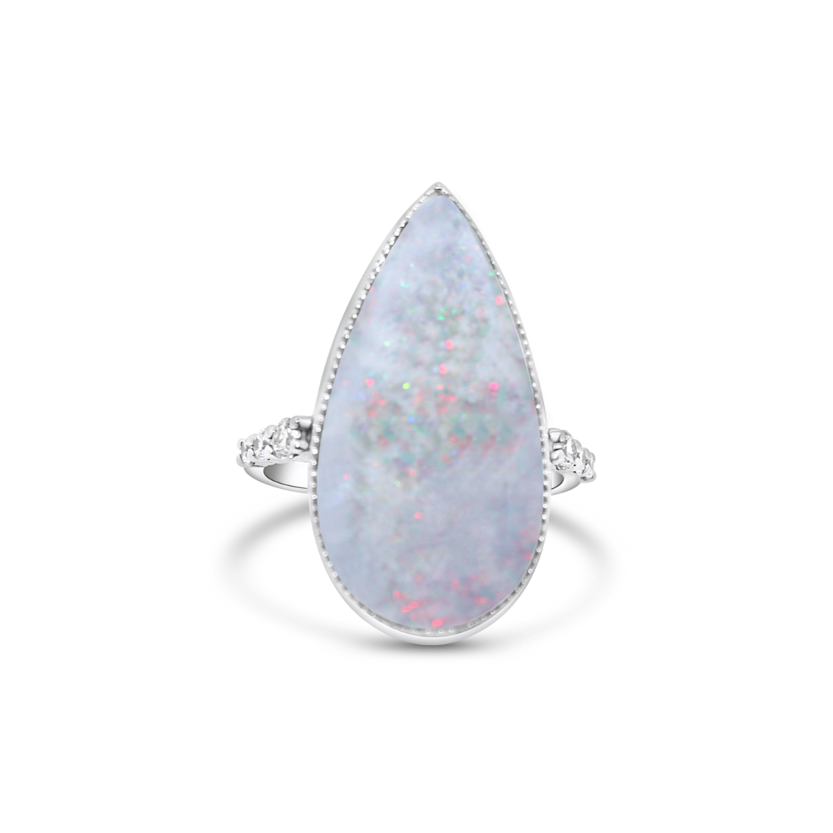 Opal Teardrop Ring