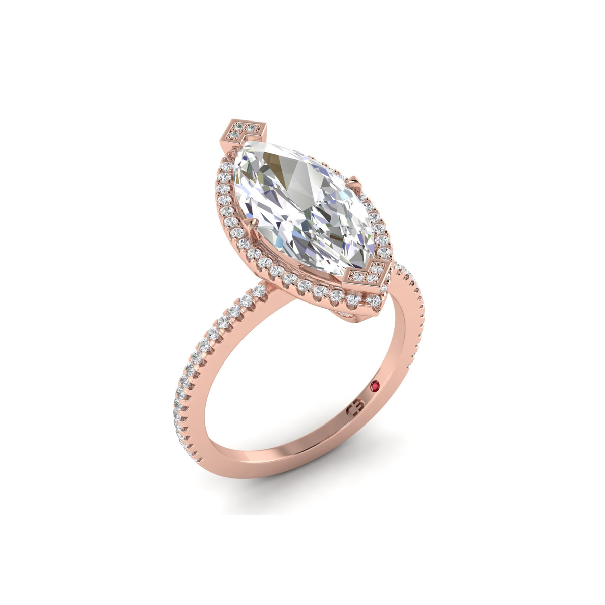 Fine Rose Engagement Ring - Cassandra Mamone