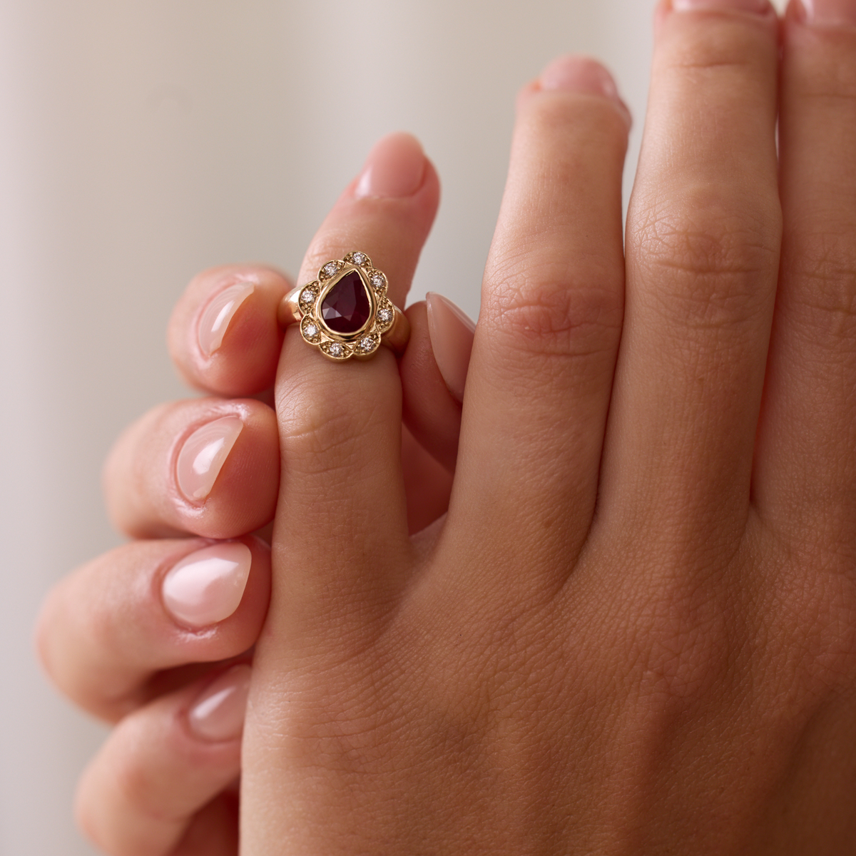Treasure Gemstone Pinky Ring - Ruby