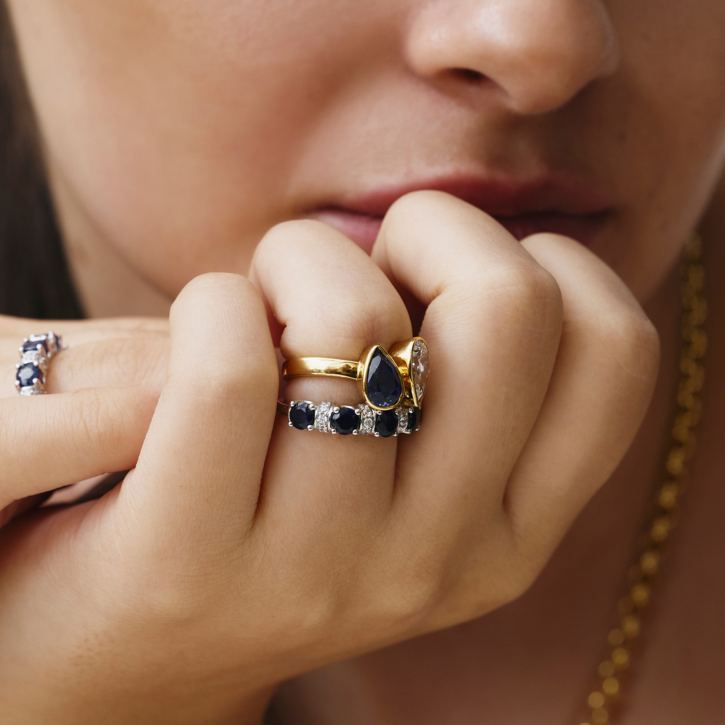 Brilliant Eternity Sapphire Ring