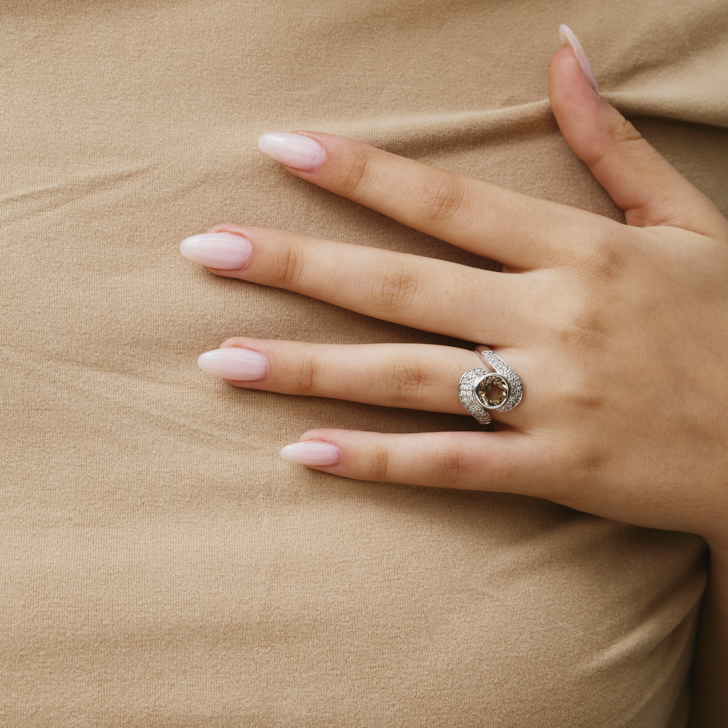 Heat Swirl Engagement Ring - Cassandra Mamone