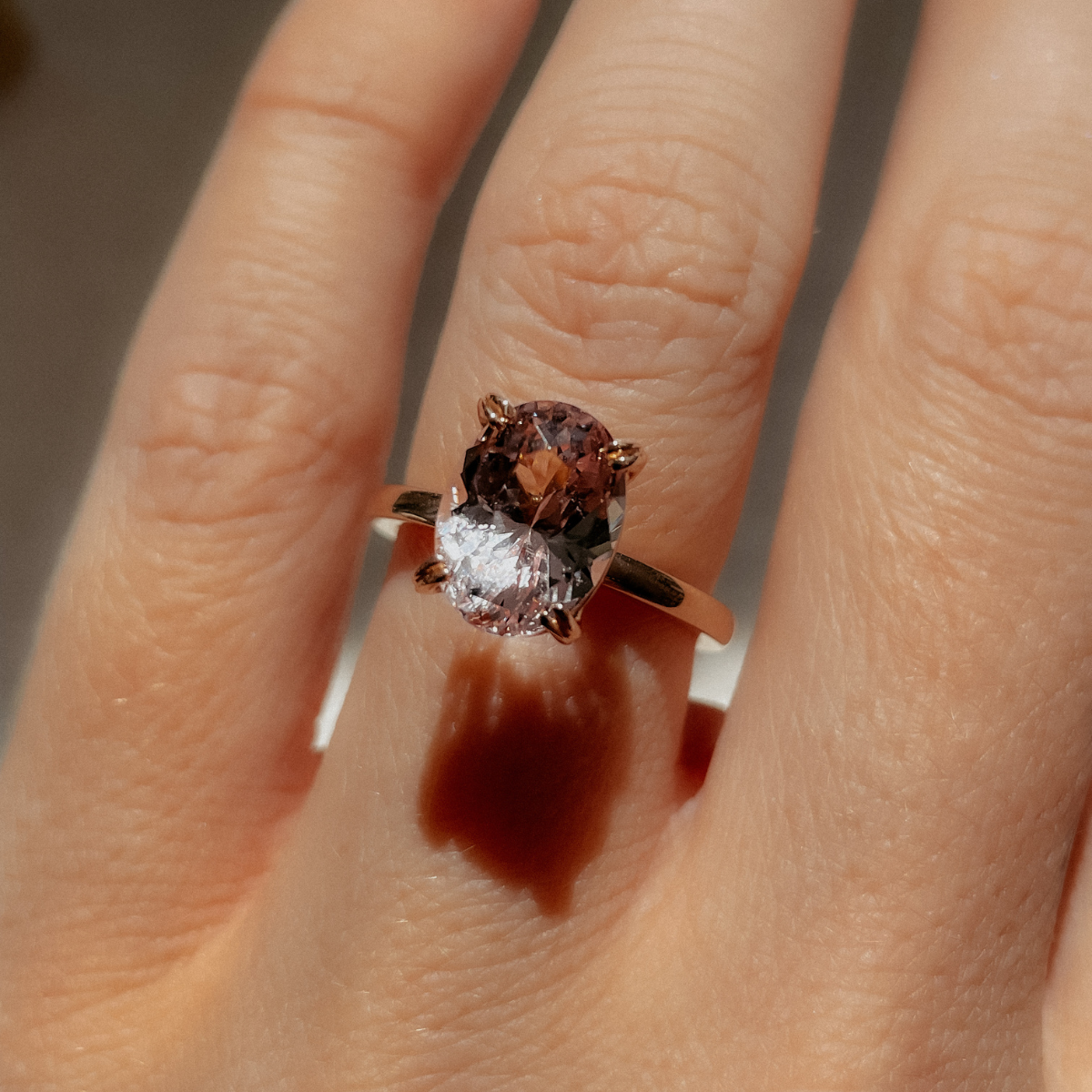 Morganite Oval Elegance Ring - Ready To Ship