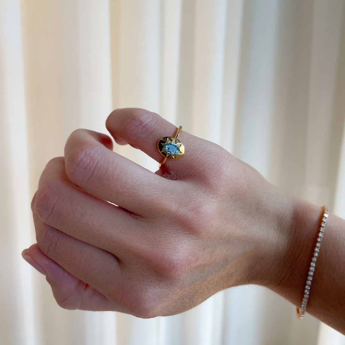 Vega Signet Gemstone Pinky Ring - Cassandra Mamone