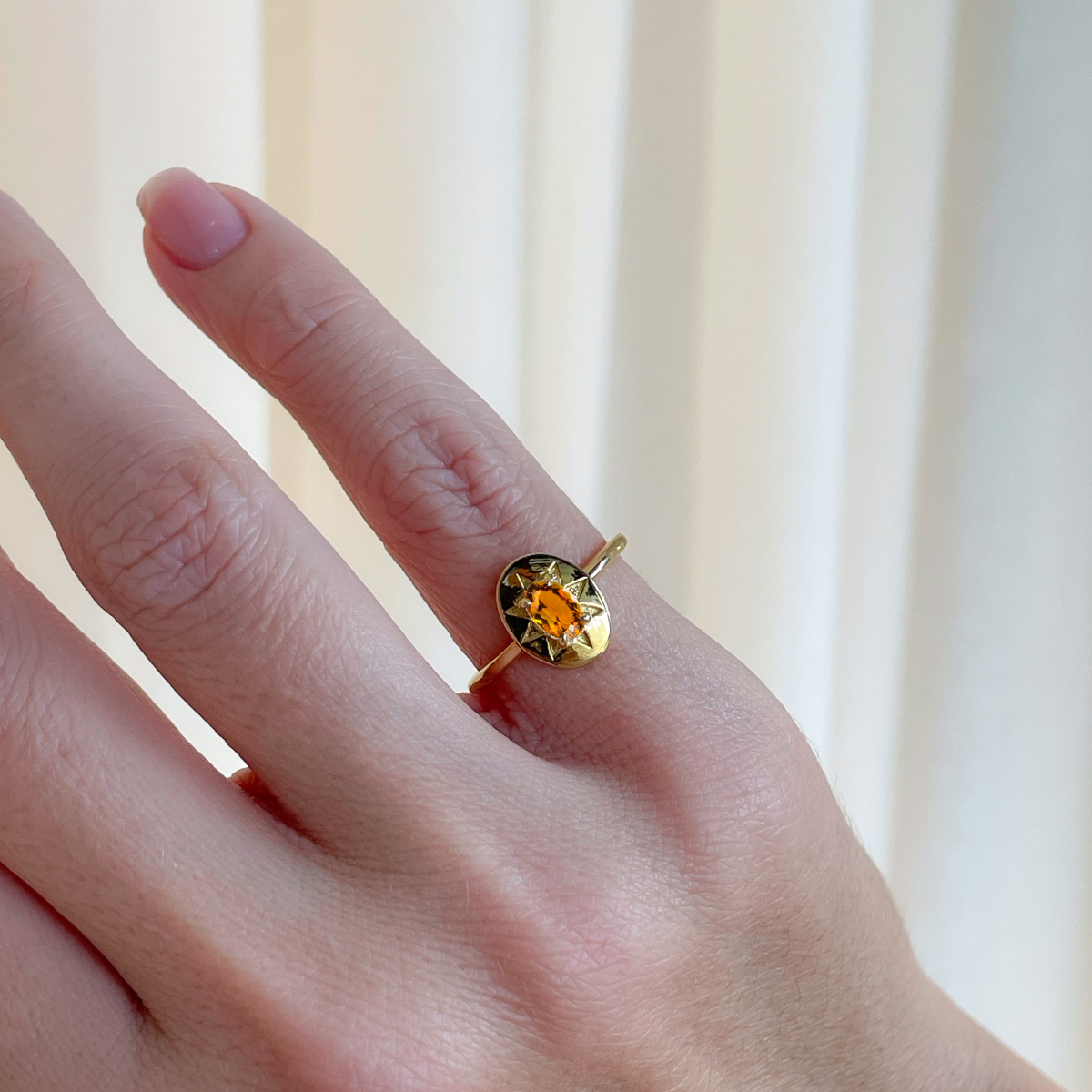 Vega Signet Gemstone Pinky Ring - Cassandra Mamone