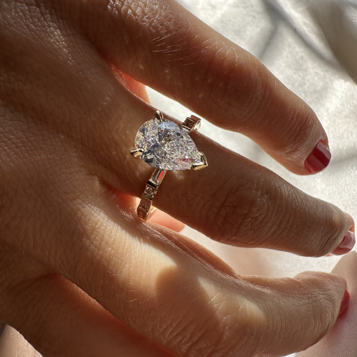 Baguette Pear Diamond Ring - Cassandra Mamone
