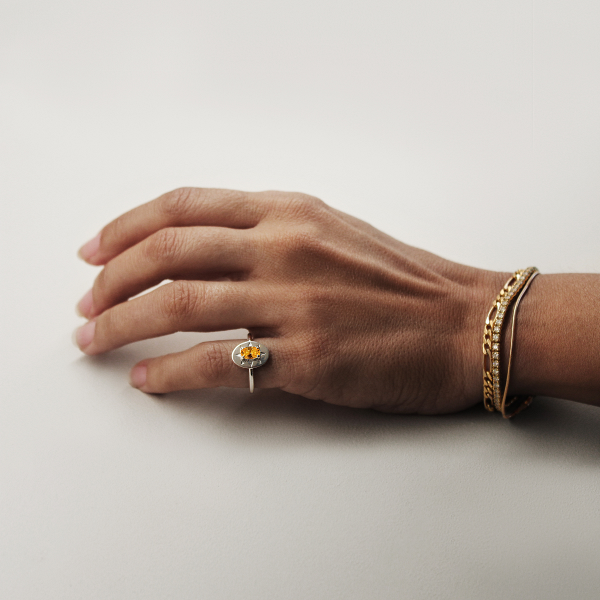 Vega Signet Gemstone Pinky Ring - Cassandra Mamone