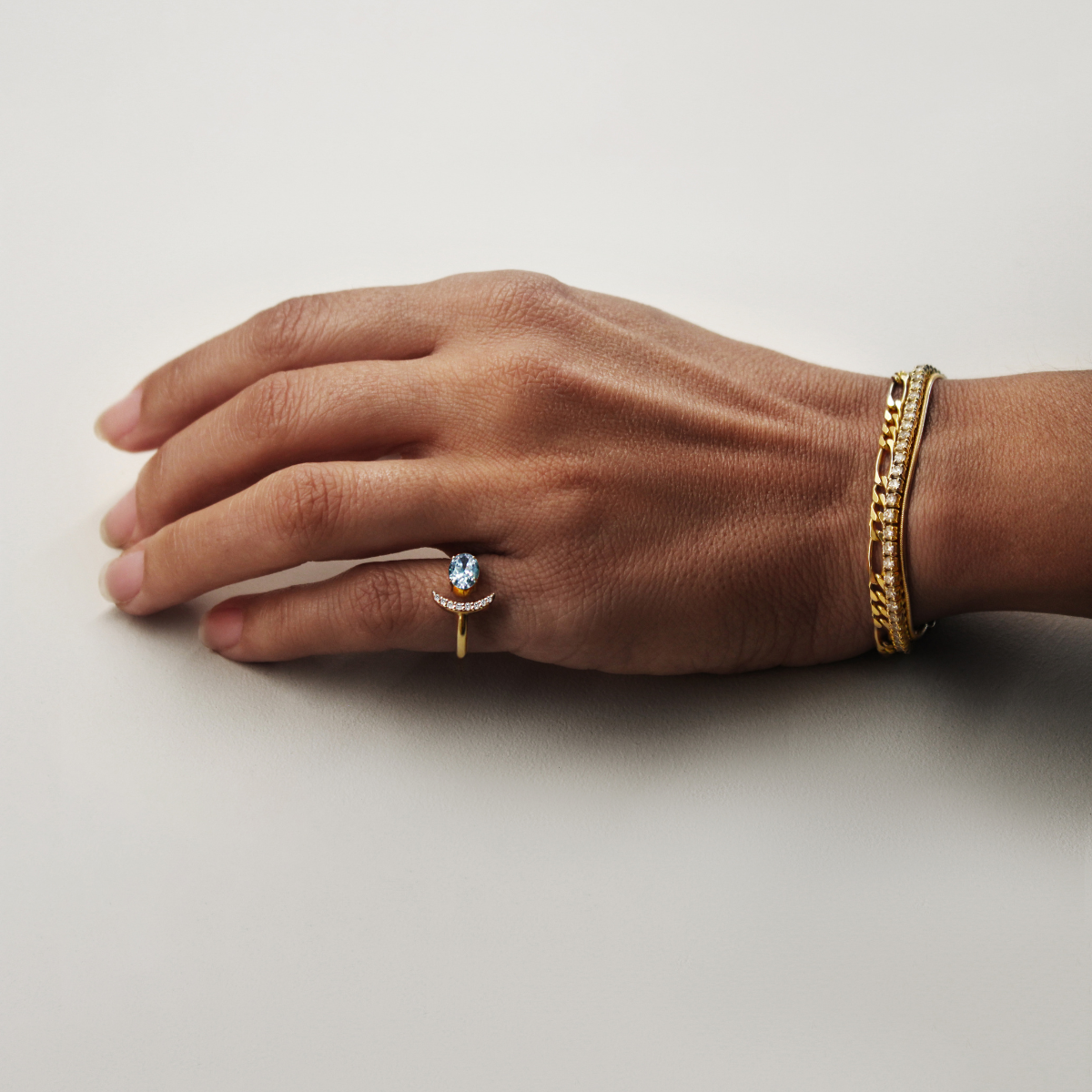 Eclipse Gemstone Pinky Ring - Cassandra Mamone