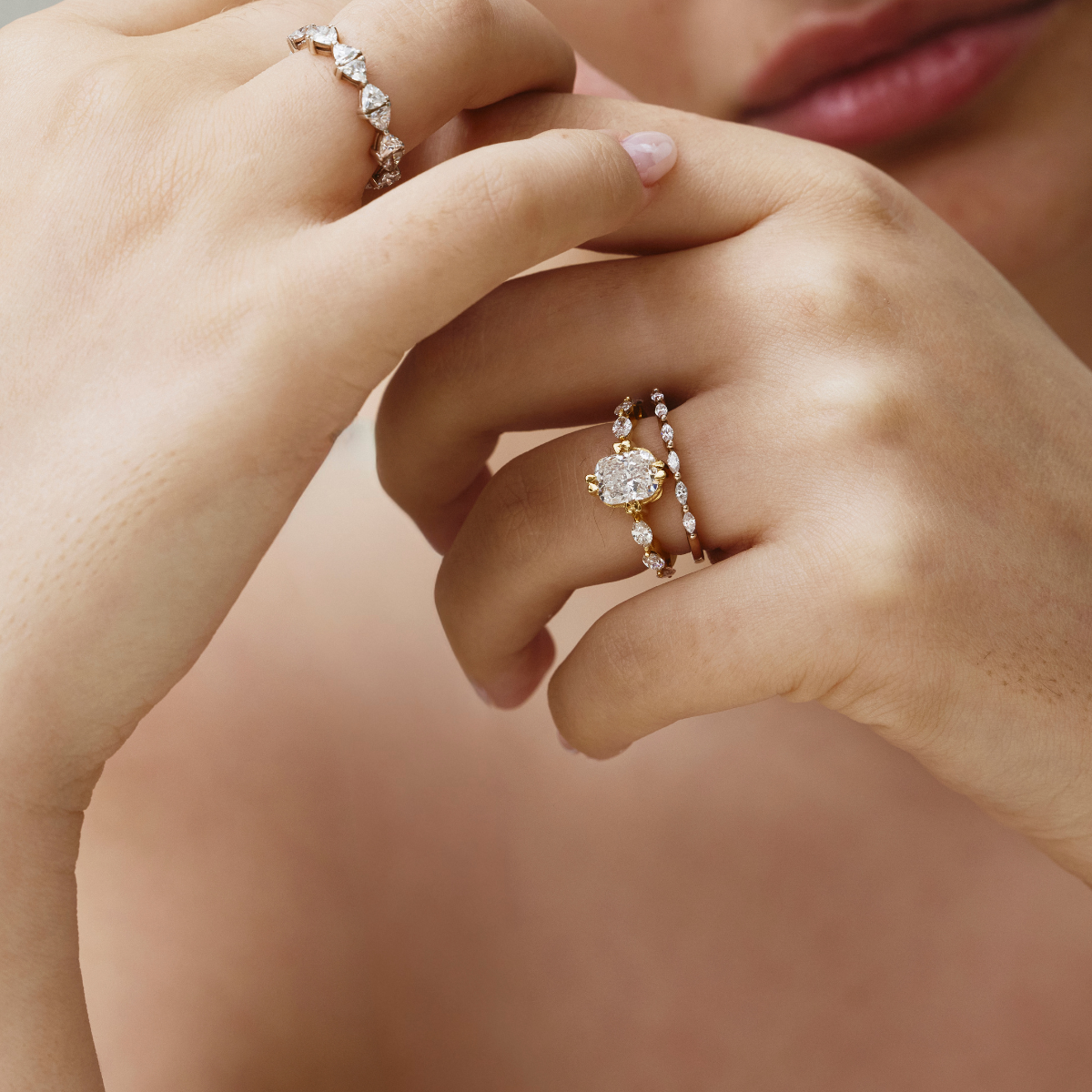 Chiara Cushion Engagement Ring - Cassandra Mamone